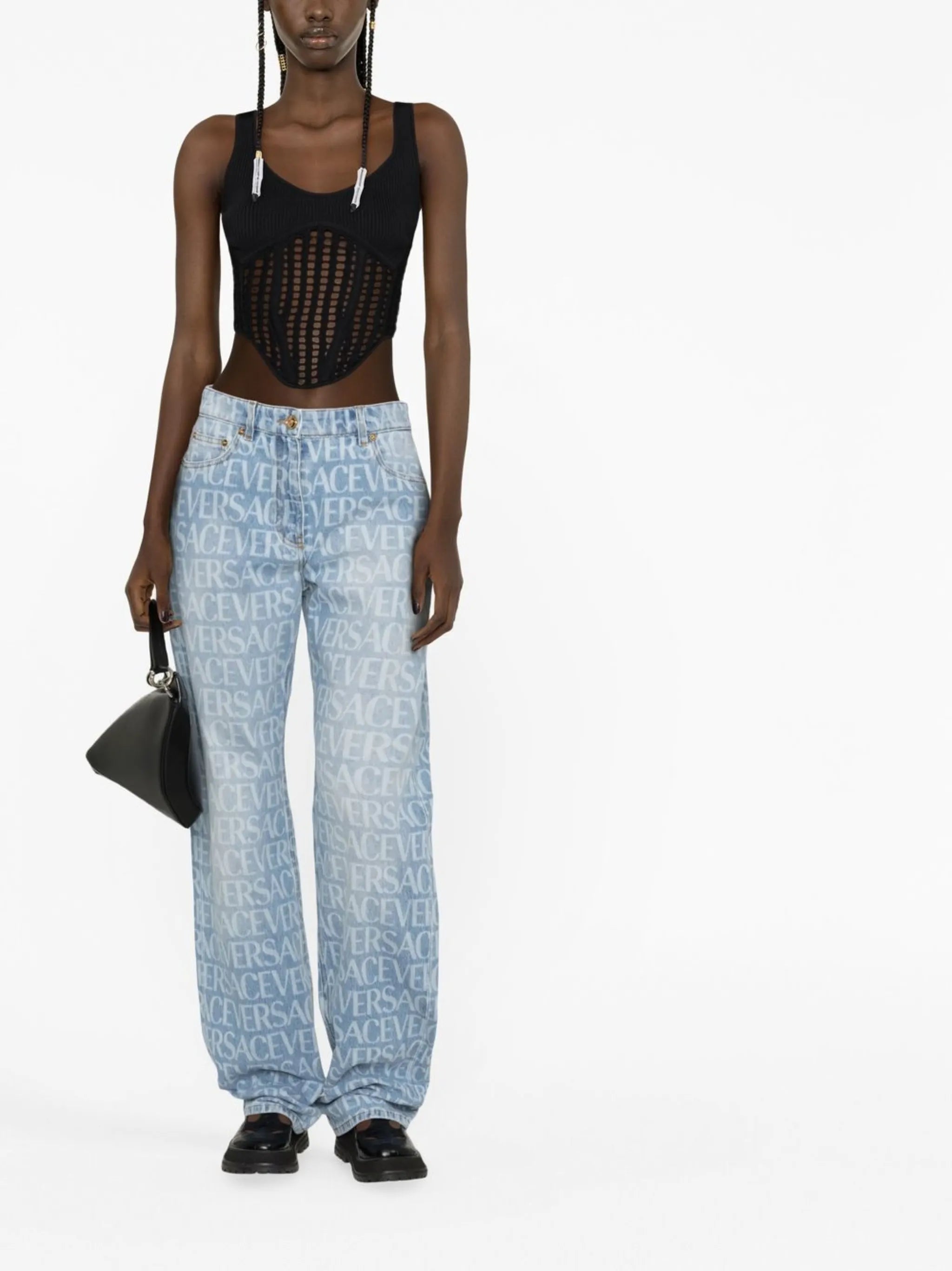 Versace Allover straight-leg jeans