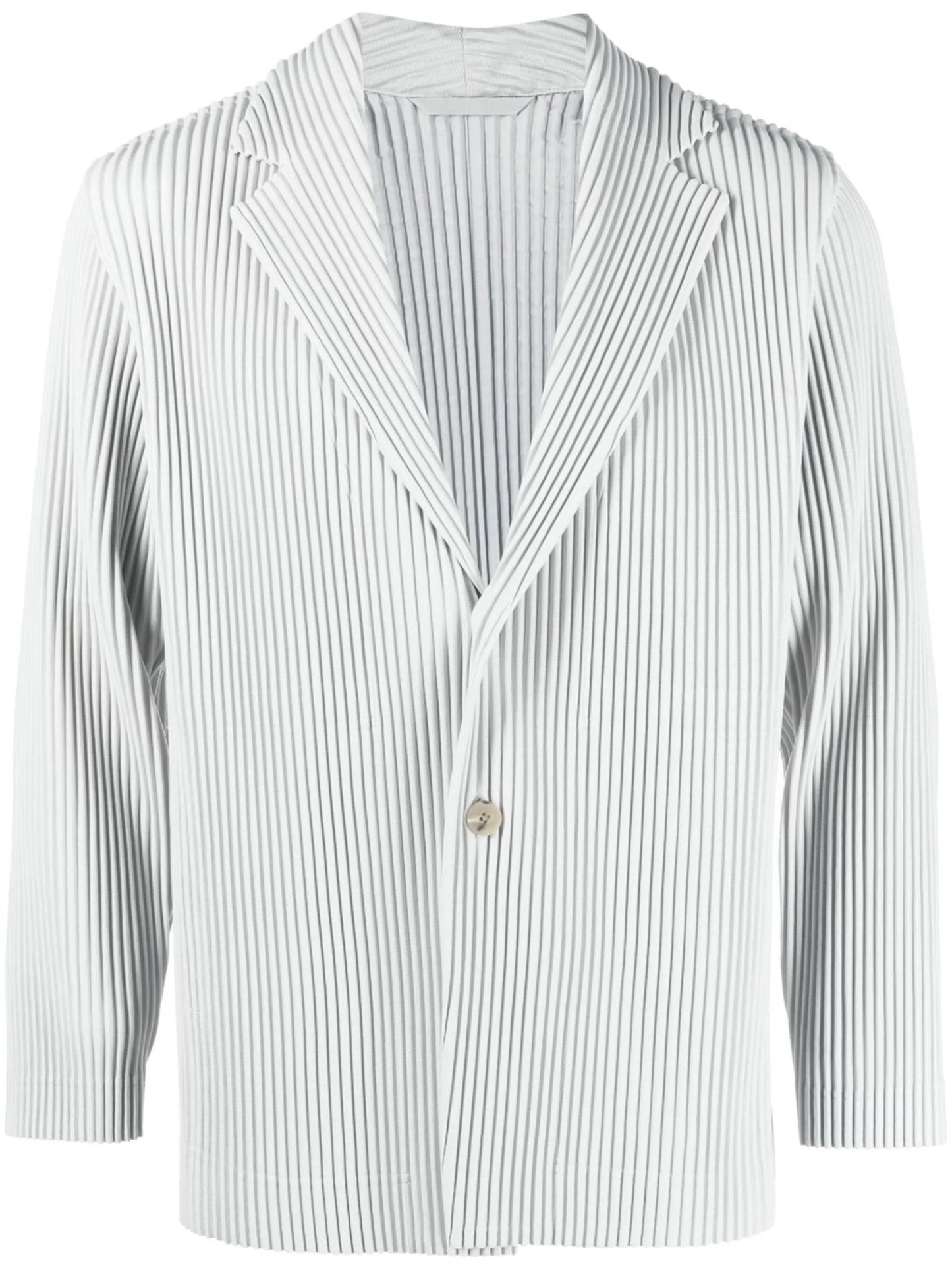 single-breasted pleated blazer