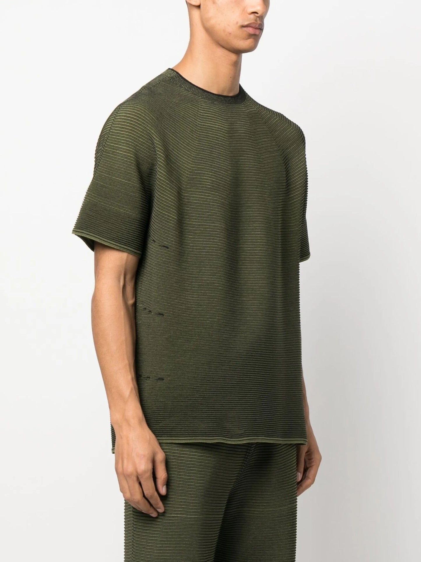 Japanese Paper ribbed-knit T-shirt