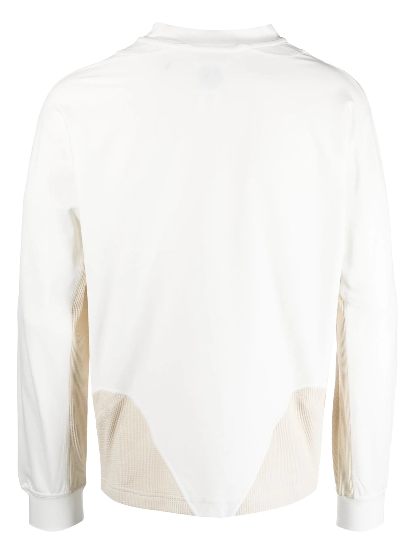 panelled baseball-collar sweatshirt