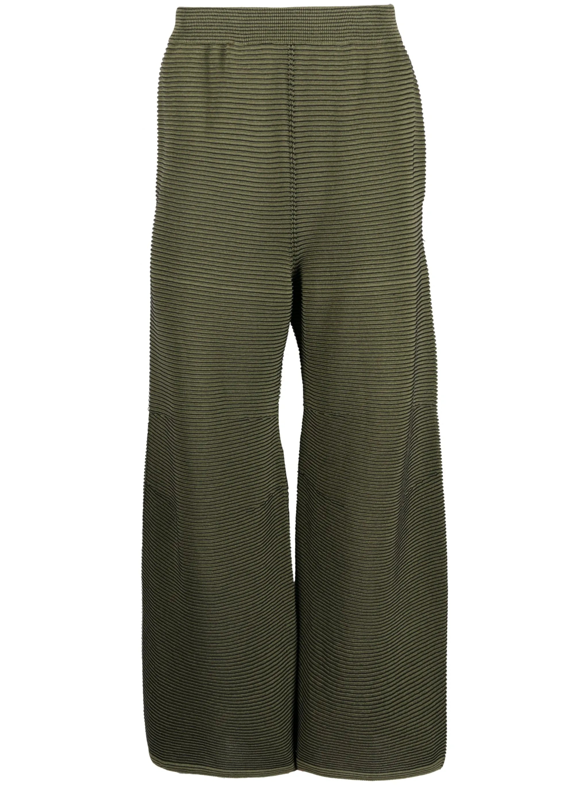 Japanese Paper ribbed-knit trousers