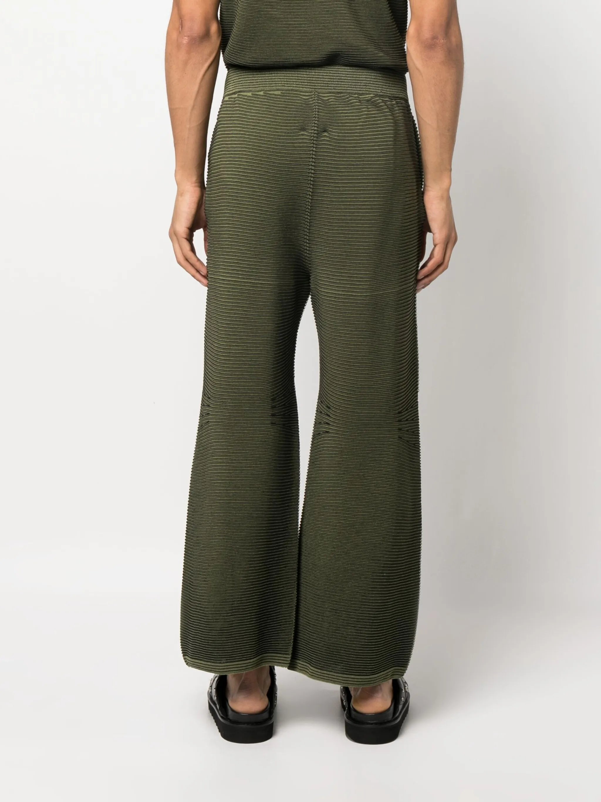 Japanese Paper ribbed-knit trousers