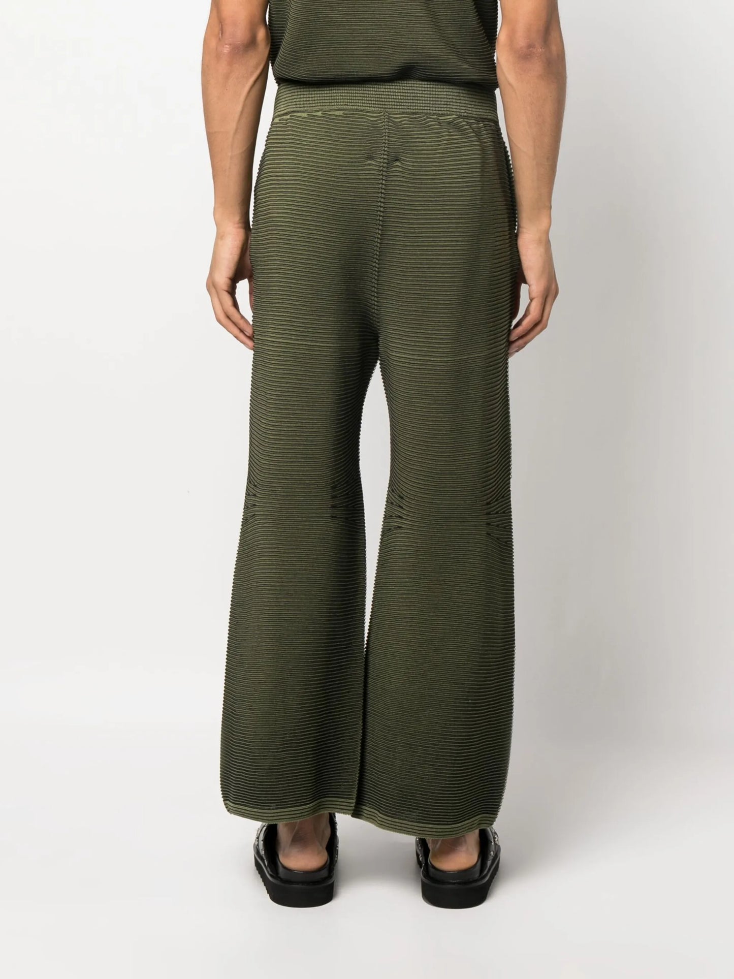 Japanese Paper ribbed-knit trousers