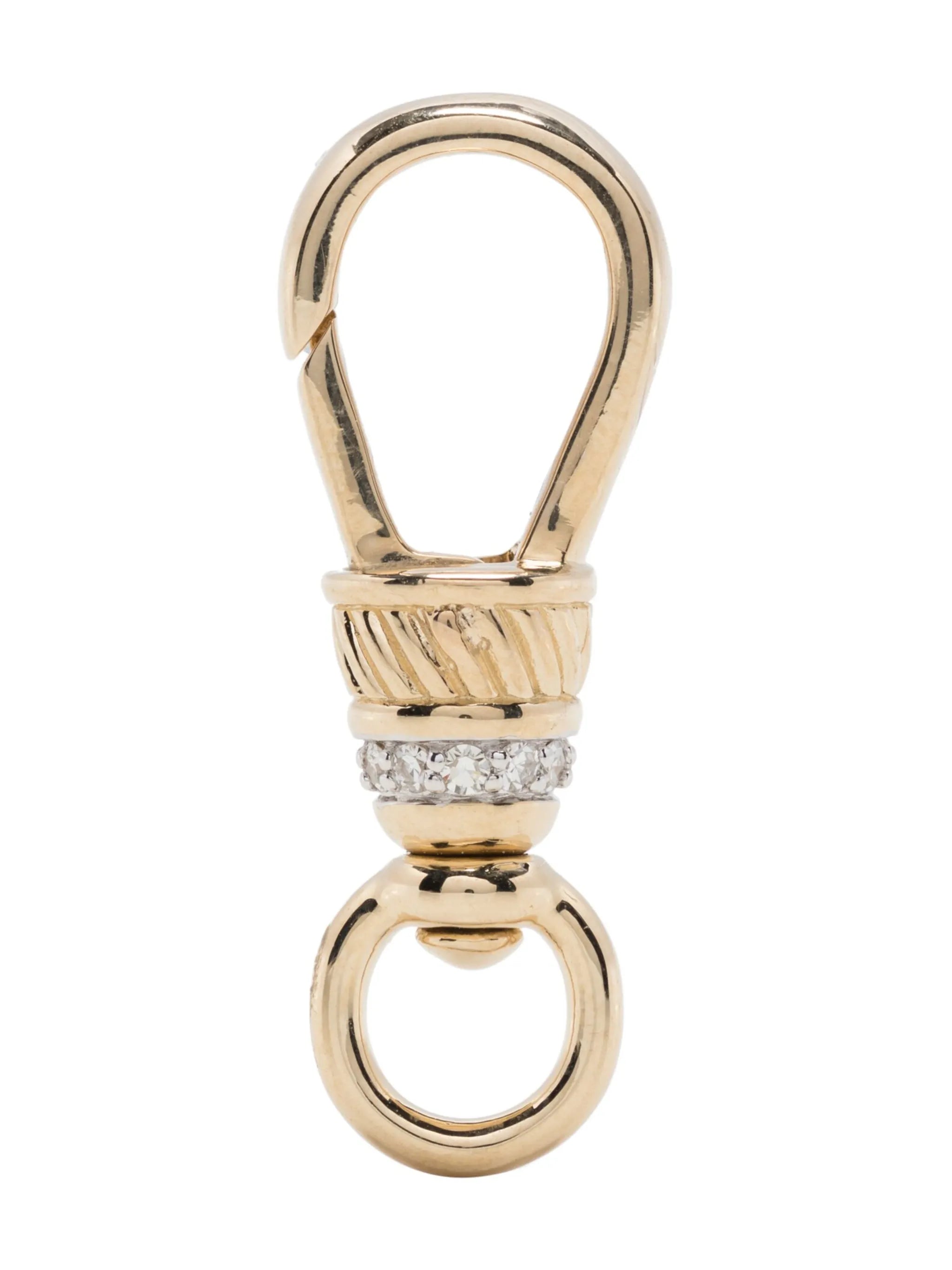14kt yellow gold Albert Clip diamond charm