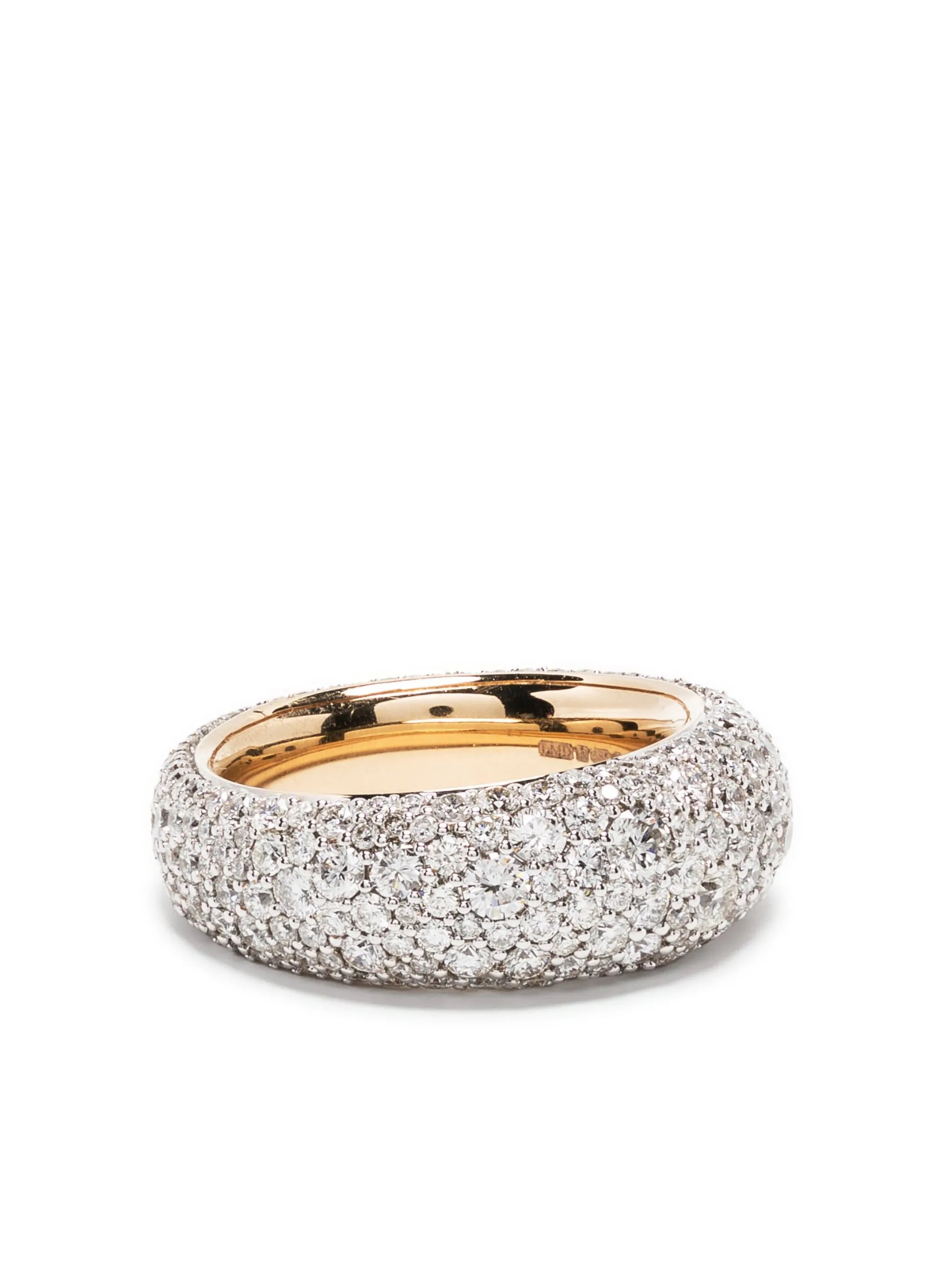 14kt yellow gold Signature Bombé diamond ring