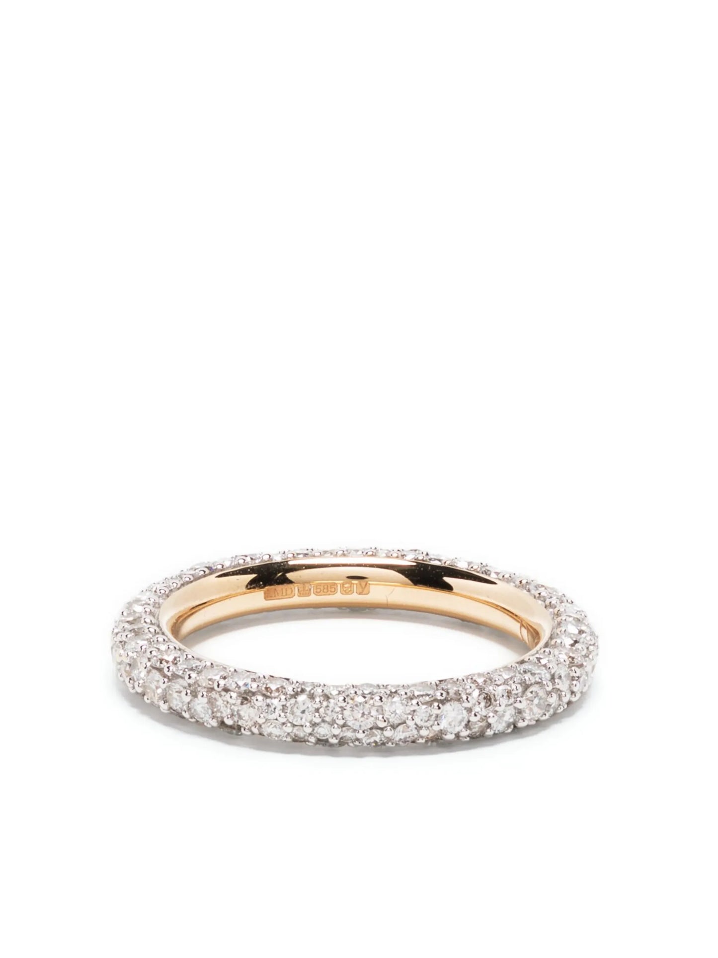 14kt yellow gold diamond eternity ring
