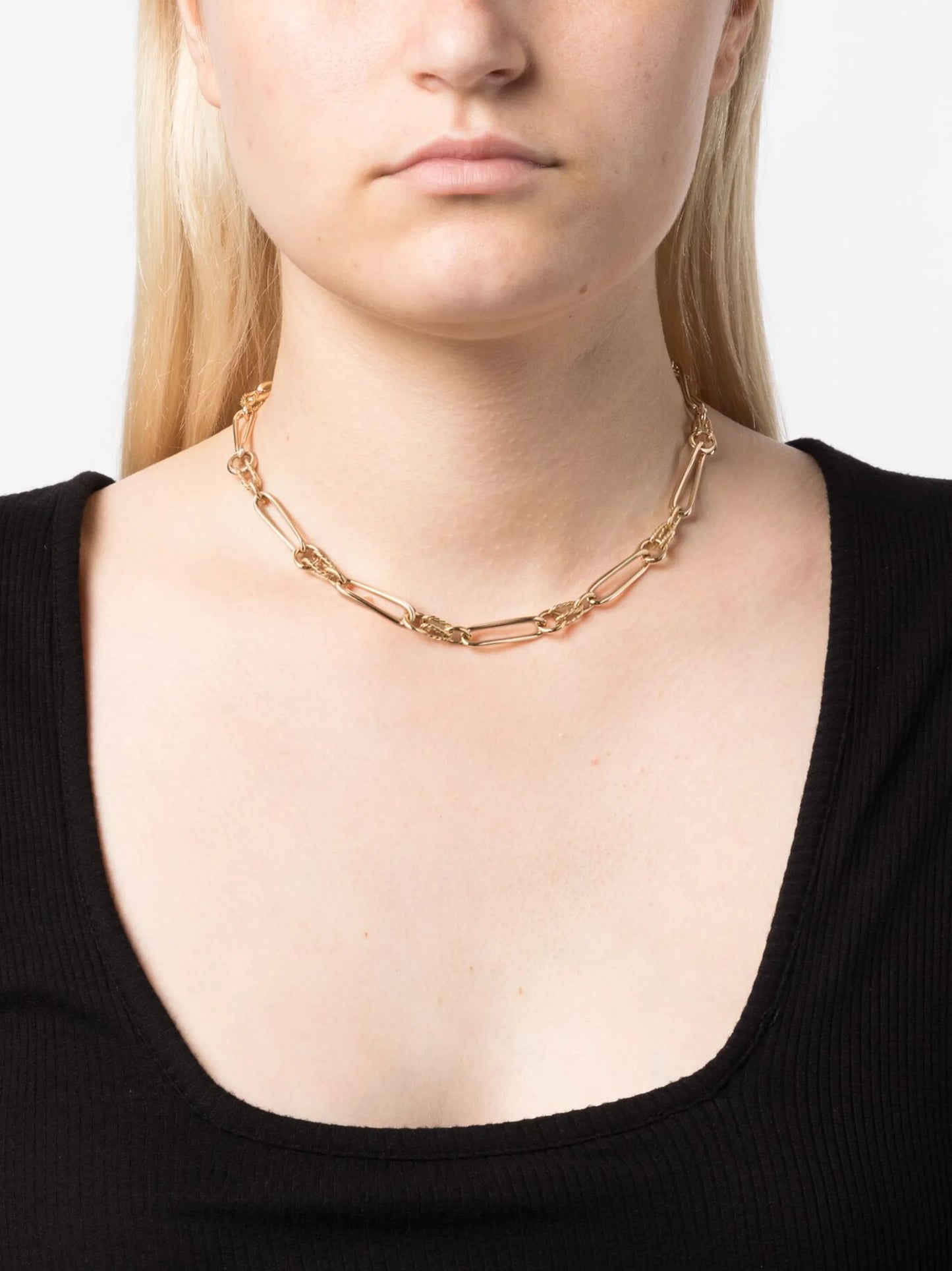 14kt yellow gold Twisted Link necklace