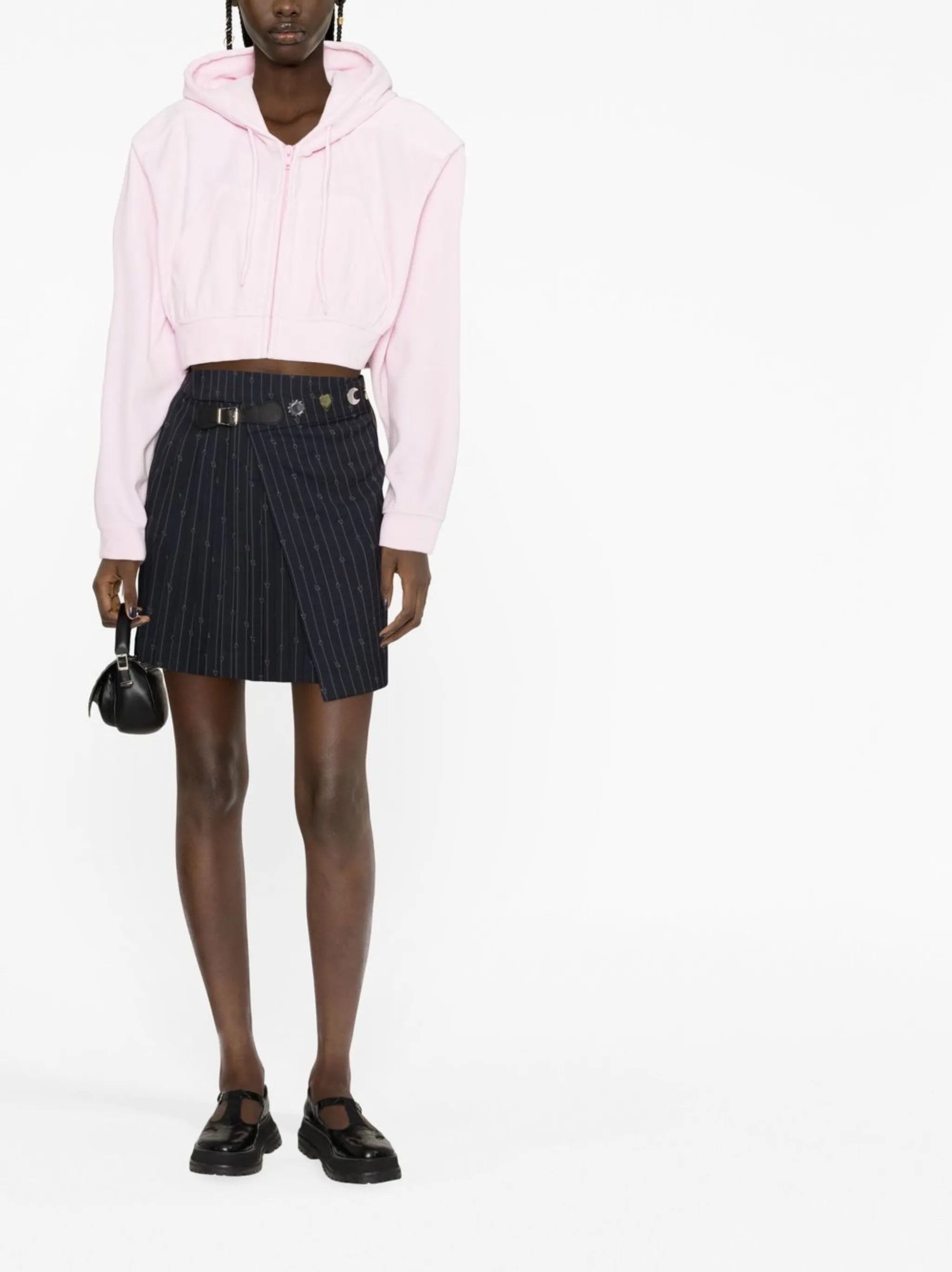 patterned-jacquard pleated kilt