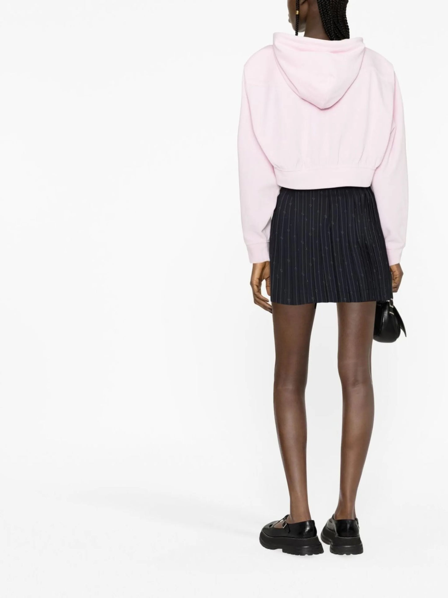 patterned-jacquard pleated kilt