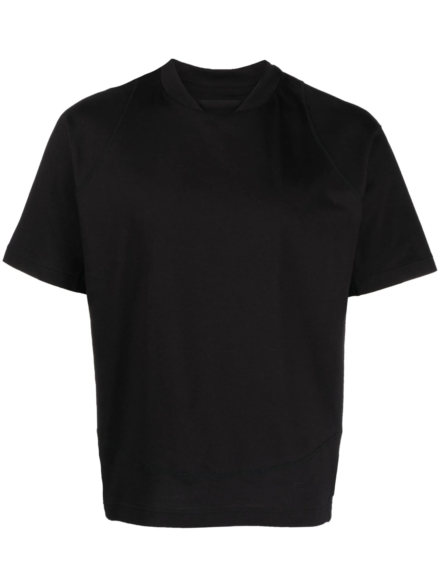 panelled short-sleeve T-shirt
