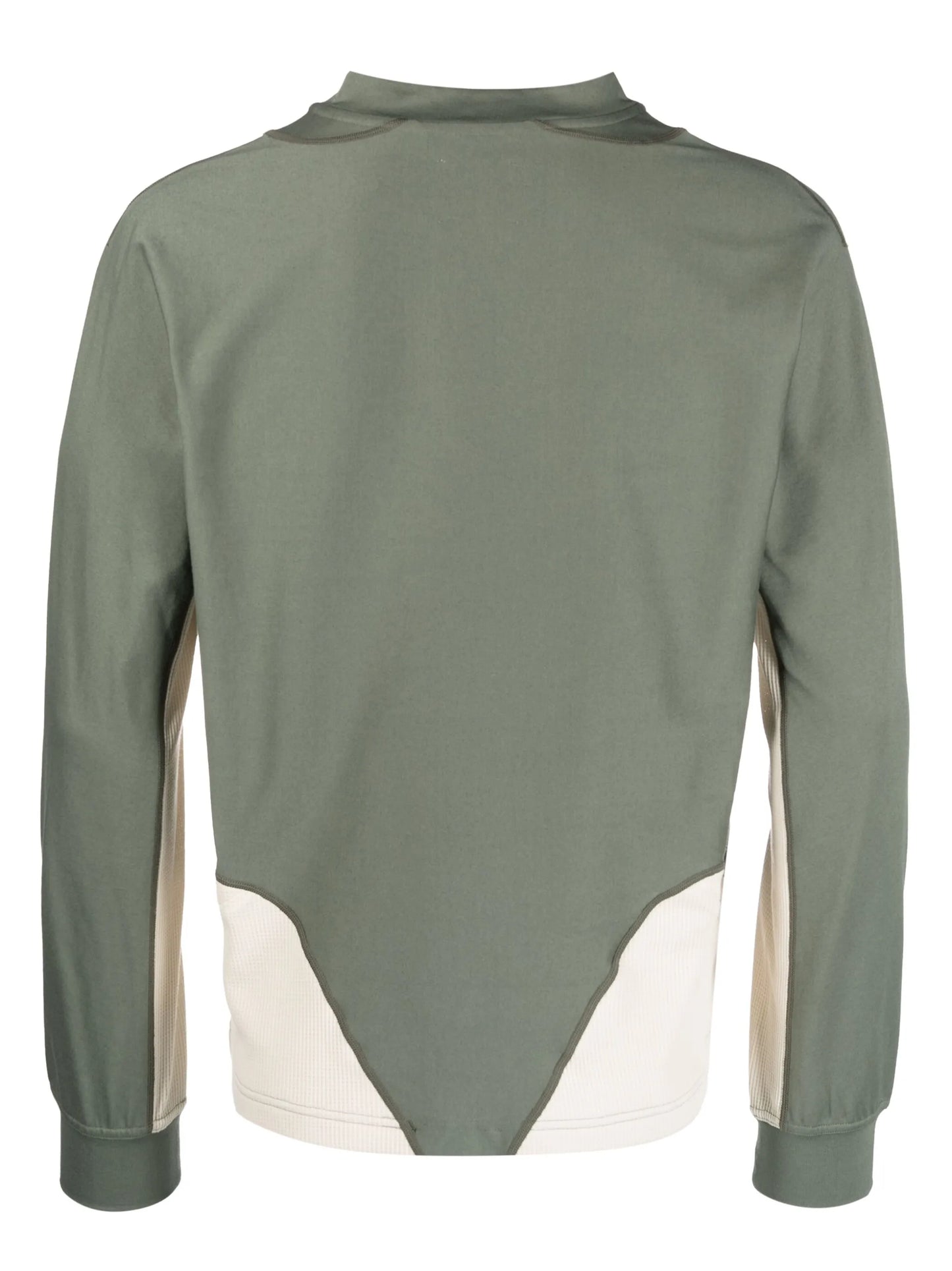 panelled baseball-collar sweatshirt