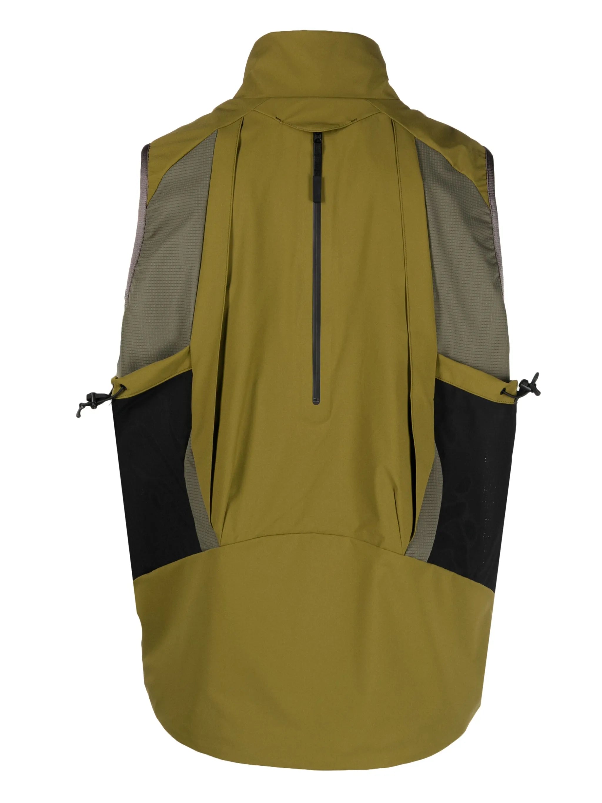 high-neck zip-up vest