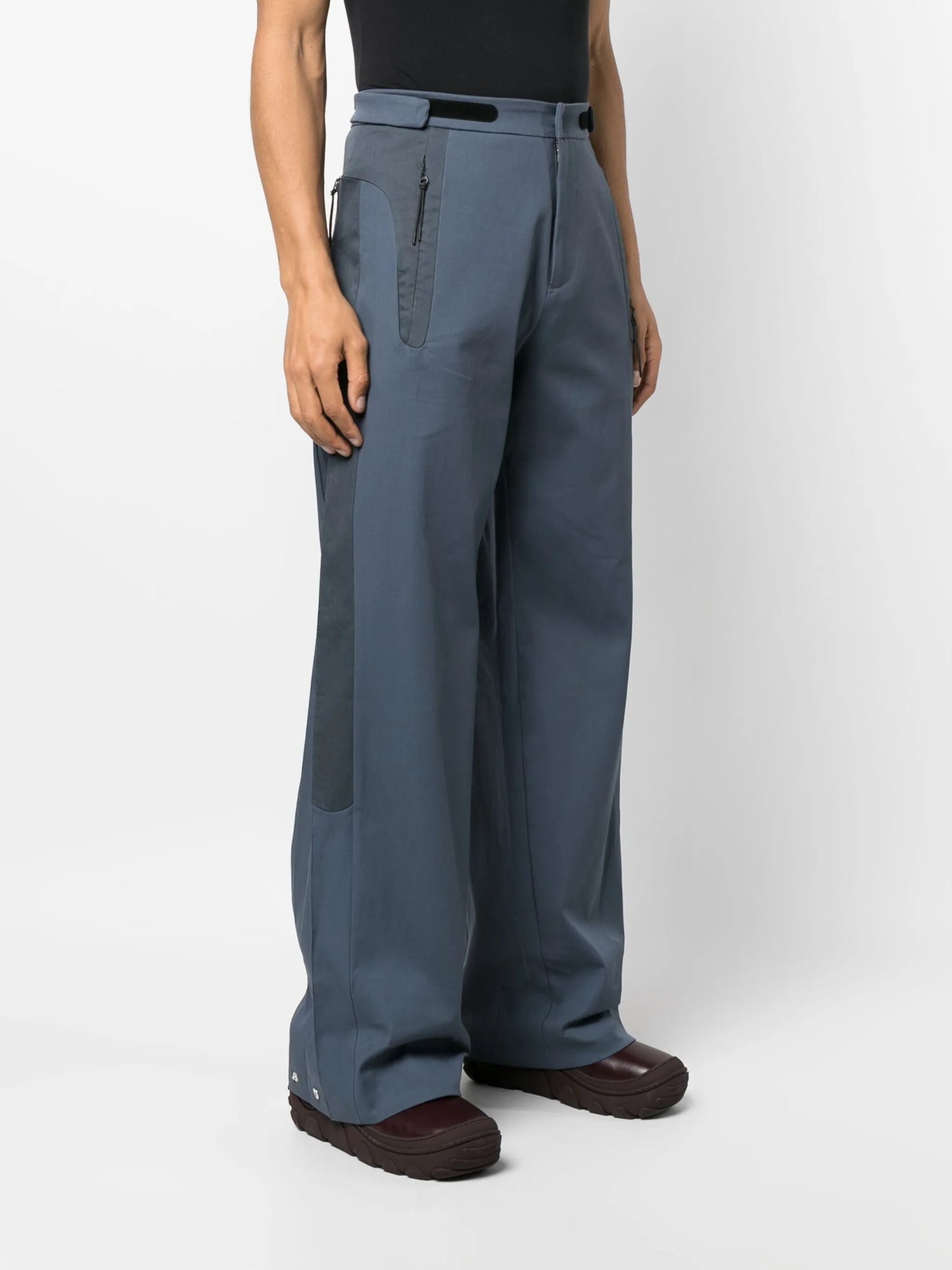 wide-leg cotton trousers