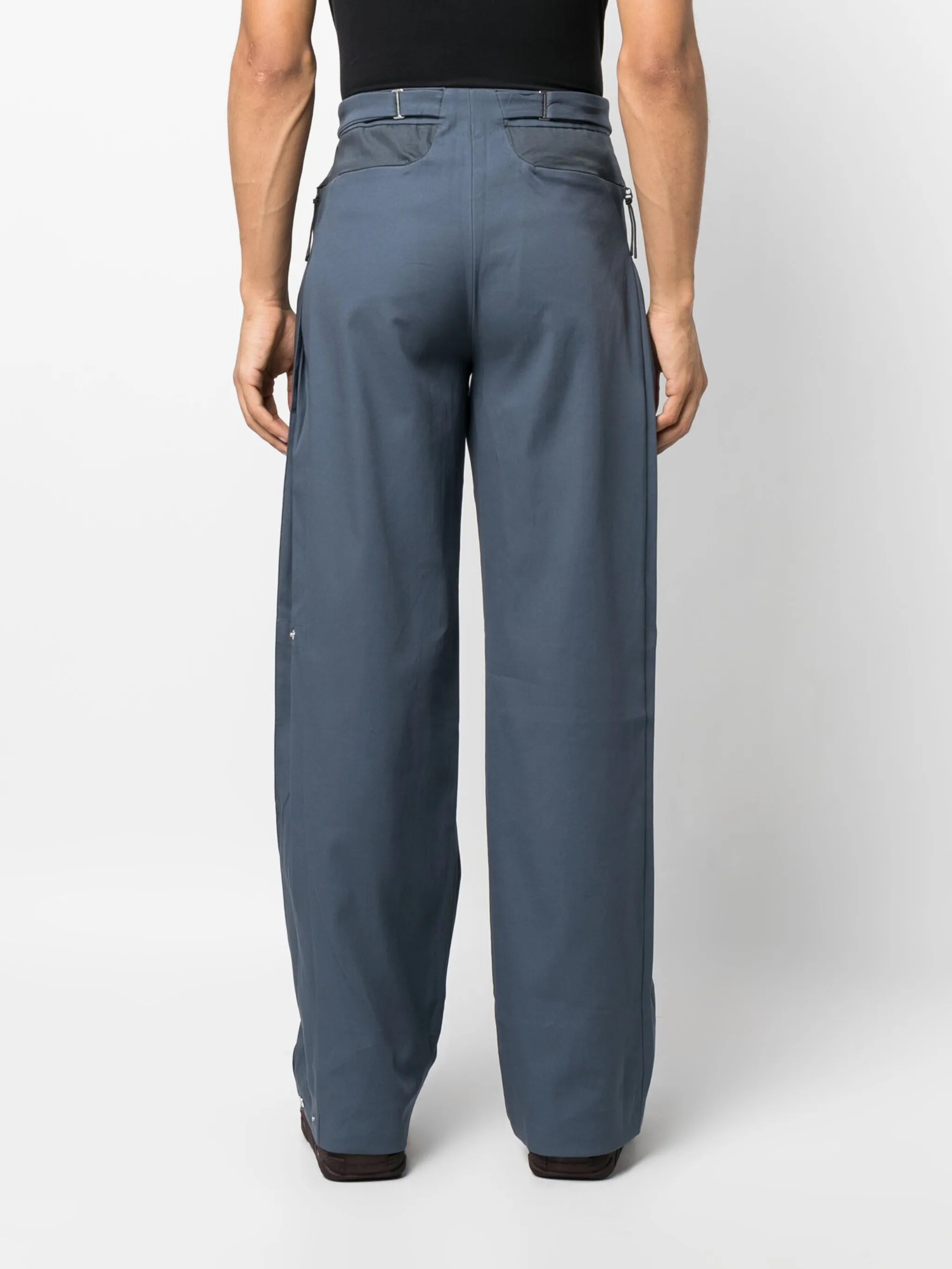 wide-leg cotton trousers