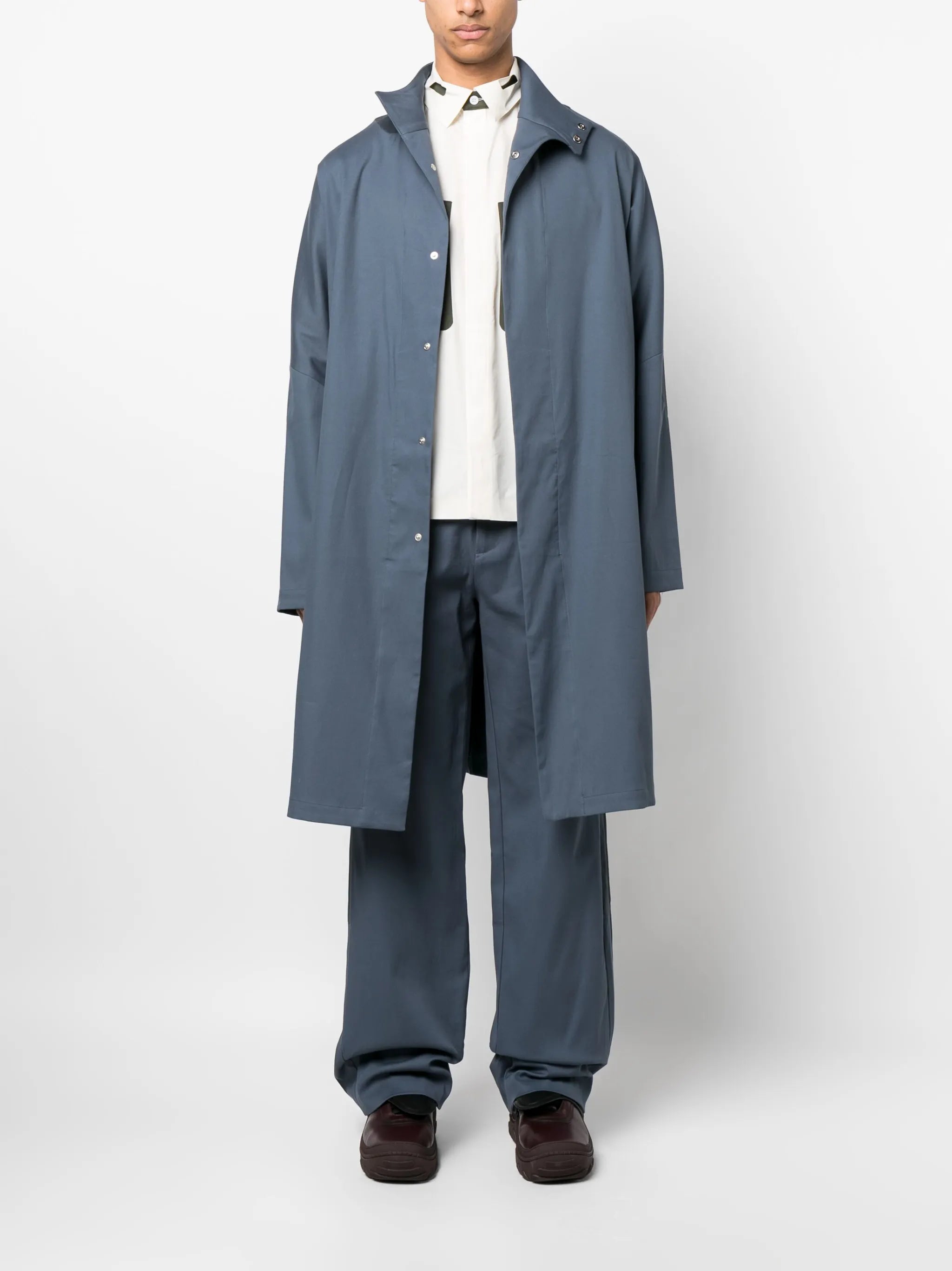 wide-leg cotton trousers