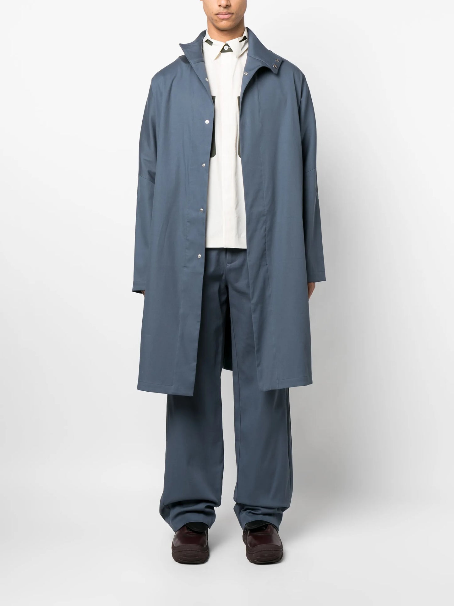 wide-leg cotton trousers