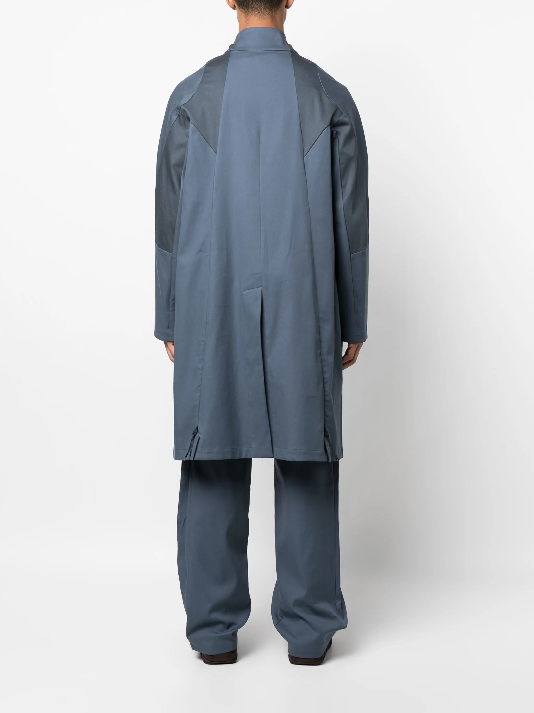 knee-length cotton trench coat
