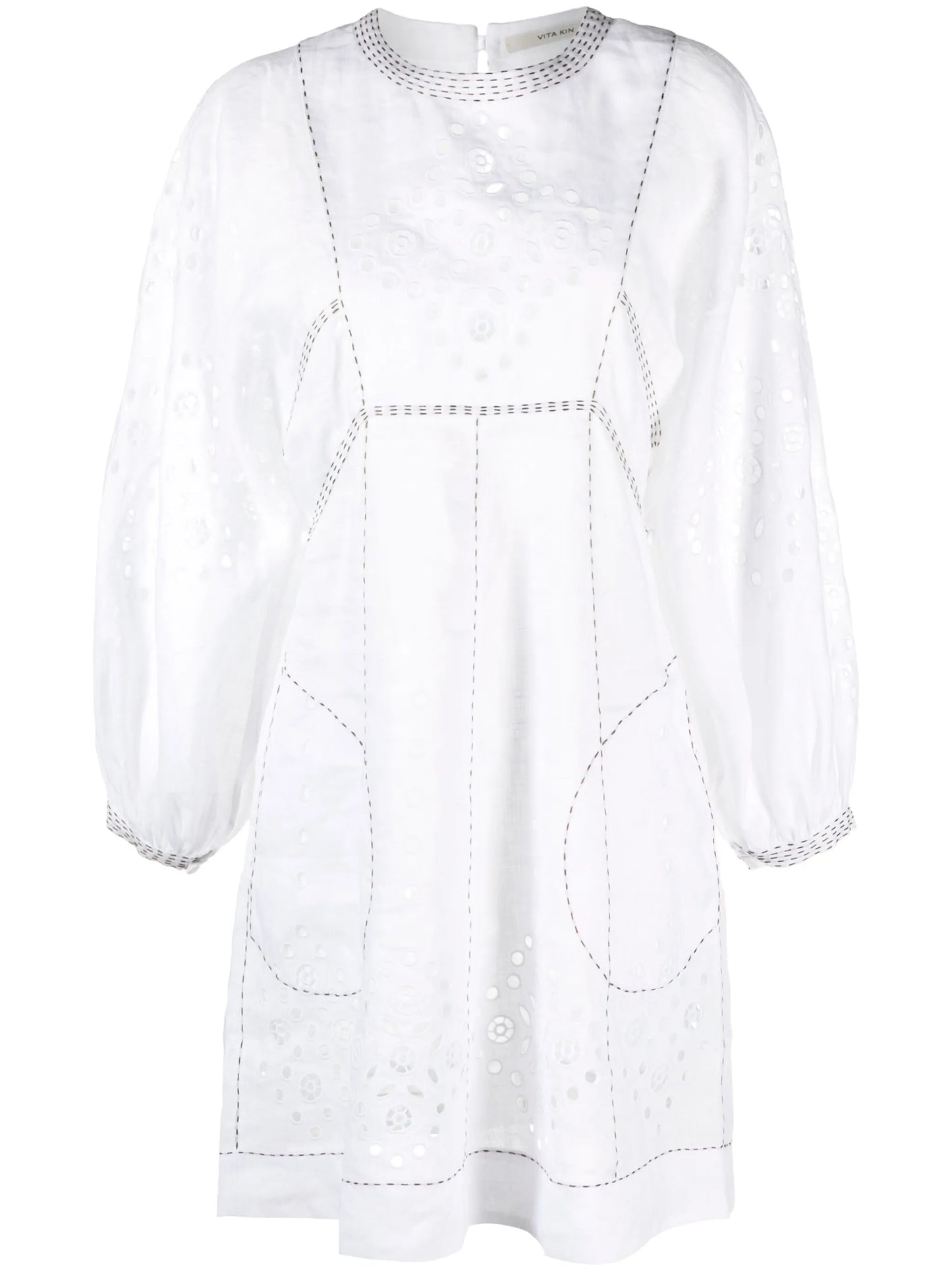 broderie-anglaise linen dress