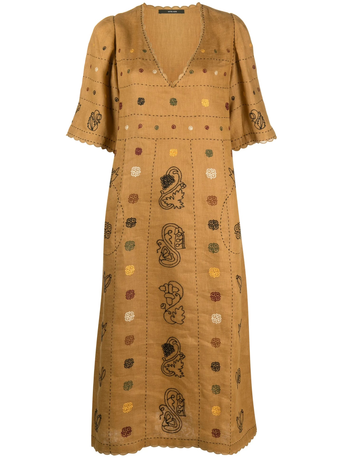 Debbie embroidered midi dress