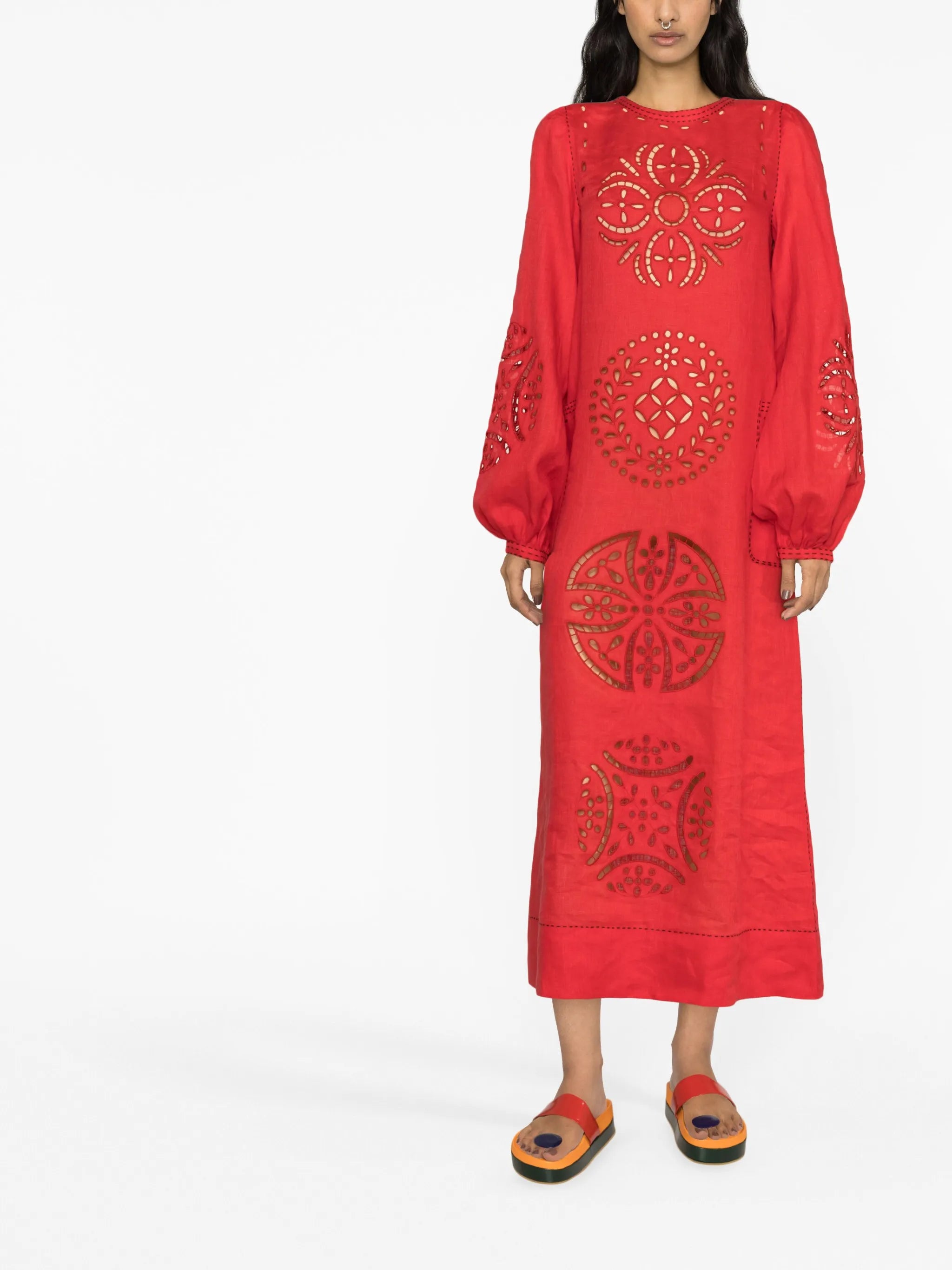 Bibi broderie anglaise midi dress