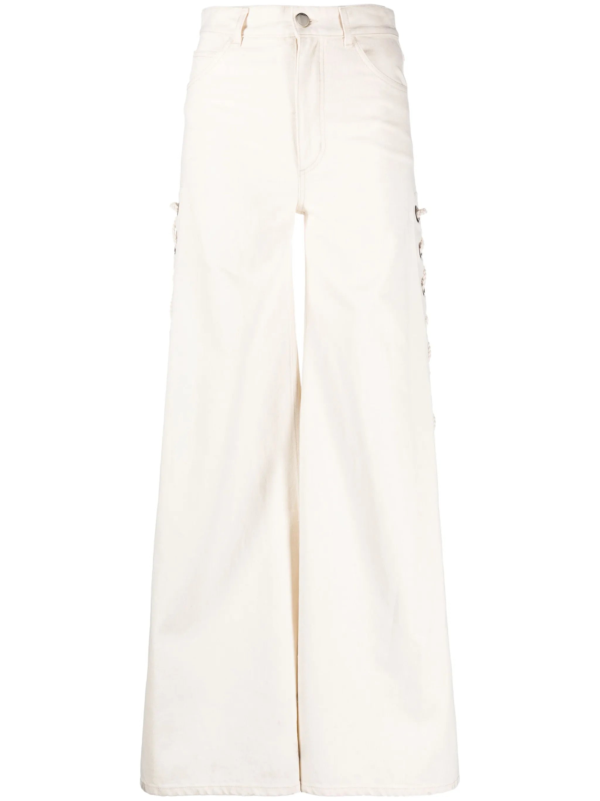 Rave eyelet-embellished wide-leg jeans