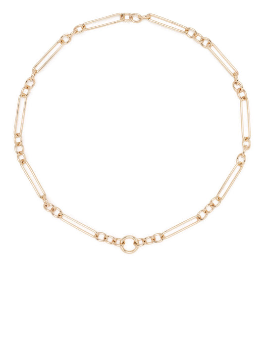 14kt yellow gold Trombone chain necklace