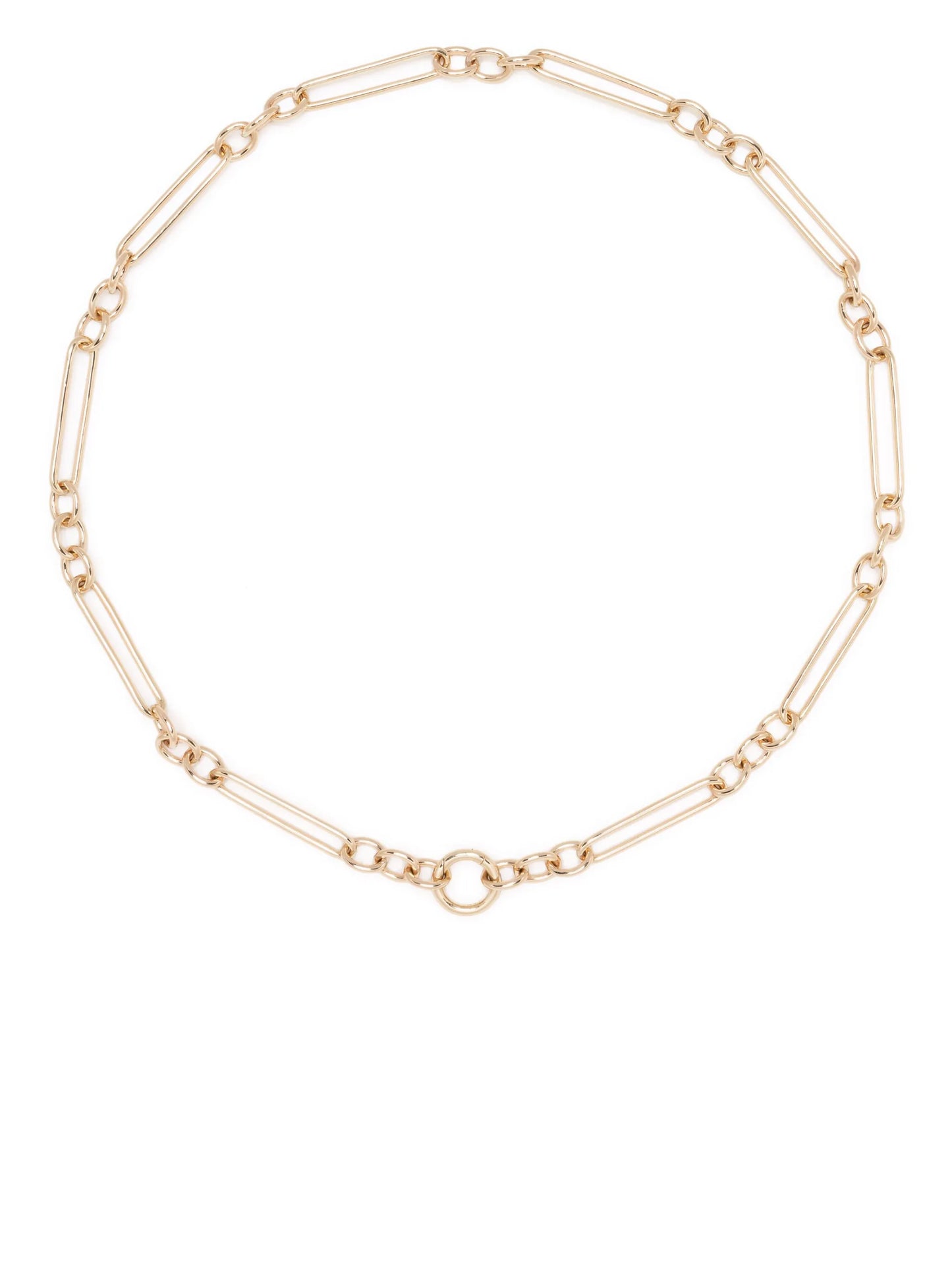 14kt yellow gold Trombone chain necklace