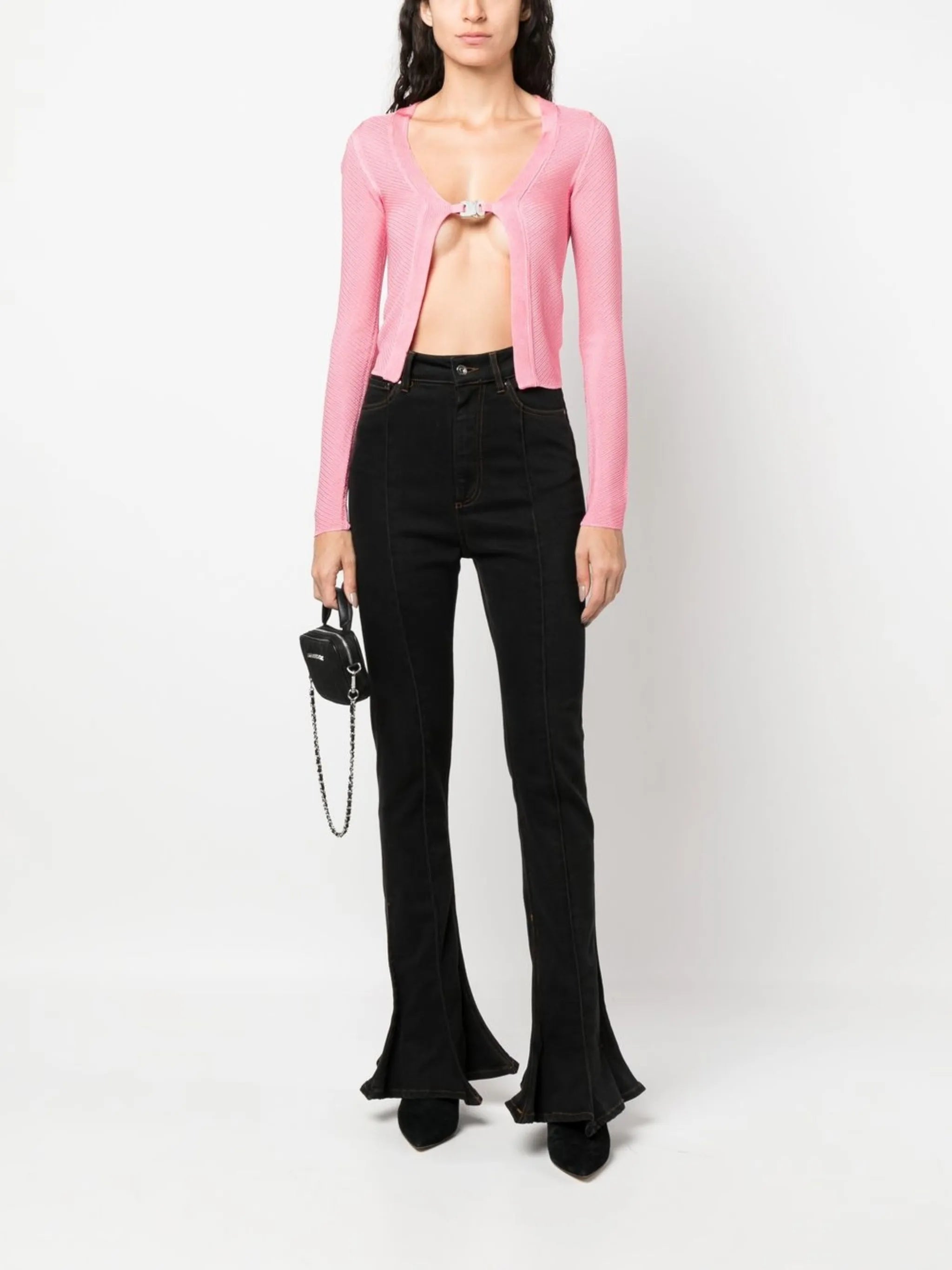 ribbed-knit cardigan