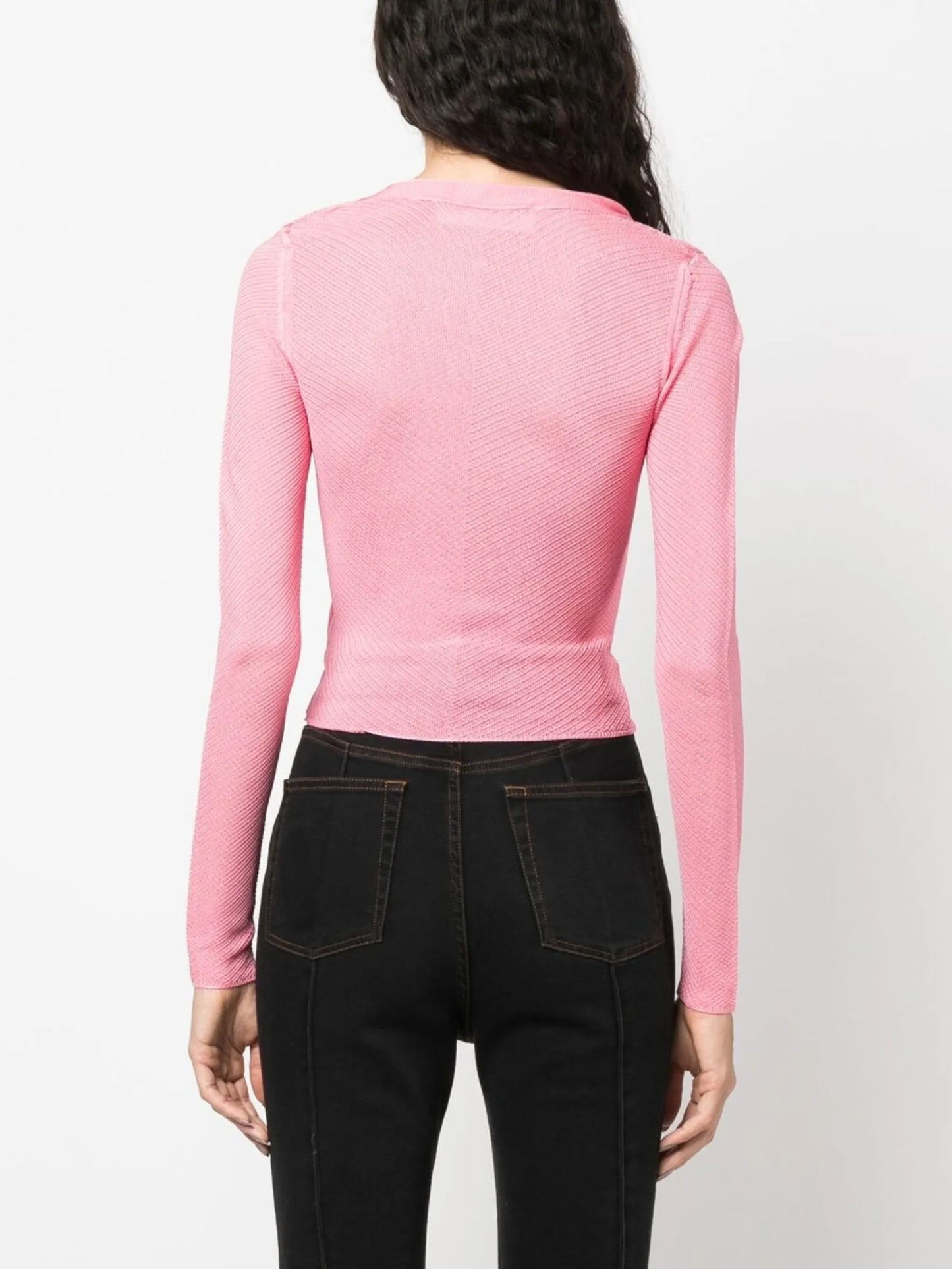 ribbed-knit cardigan