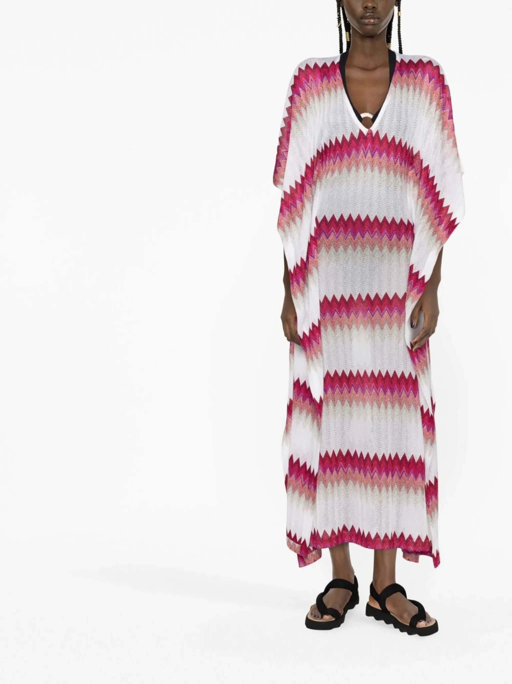 zigzag-motif dress