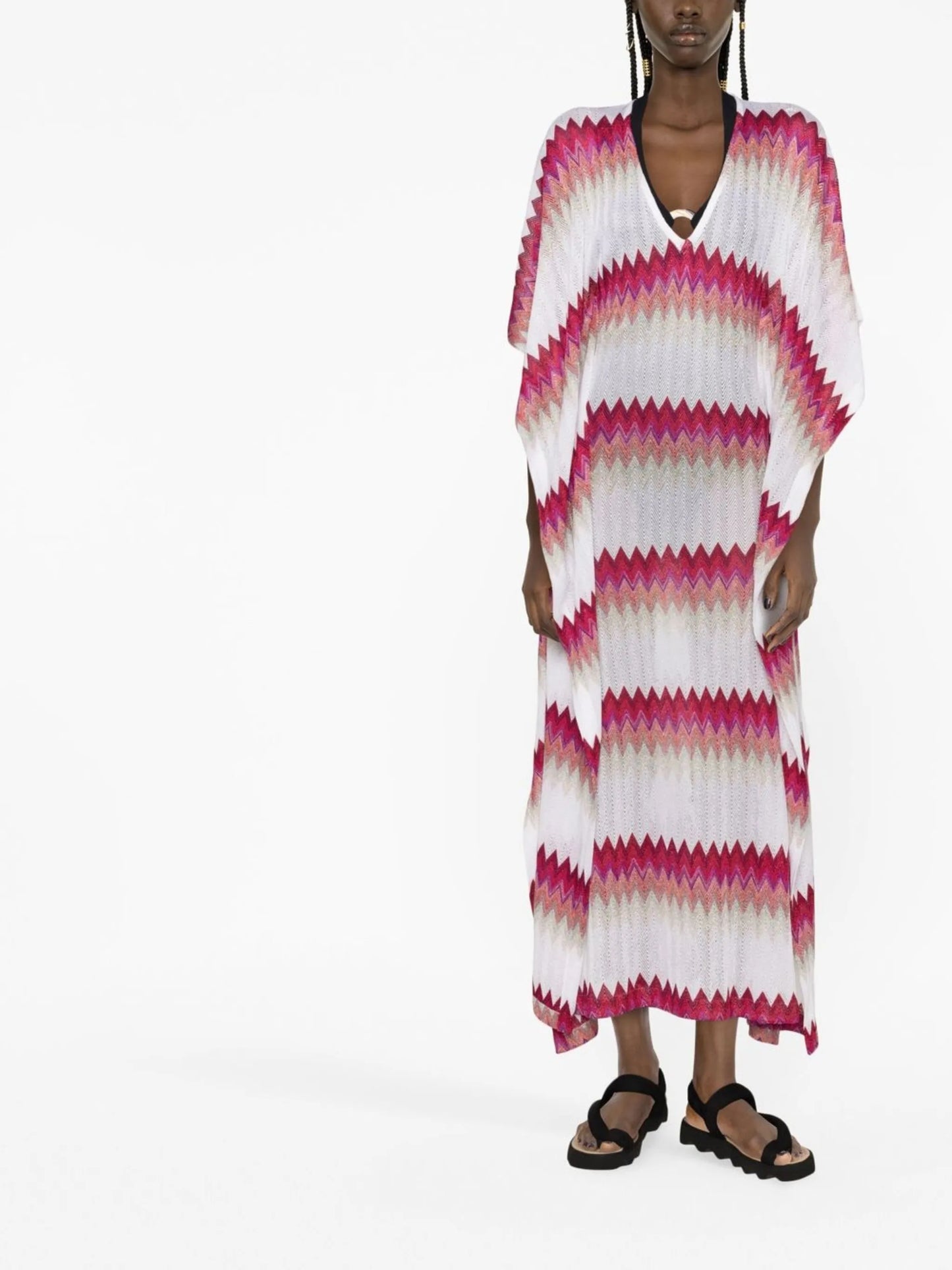 zigzag-motif dress
