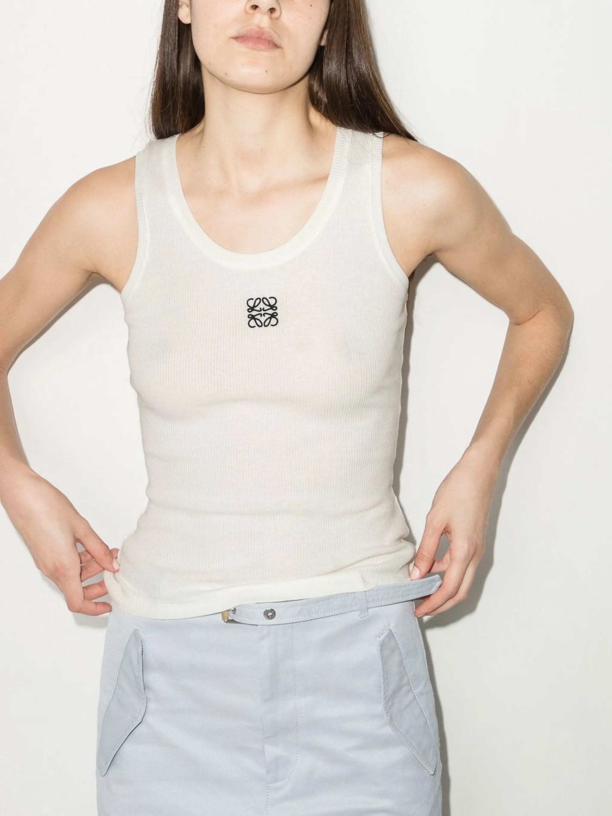 Anagram-motif vest top