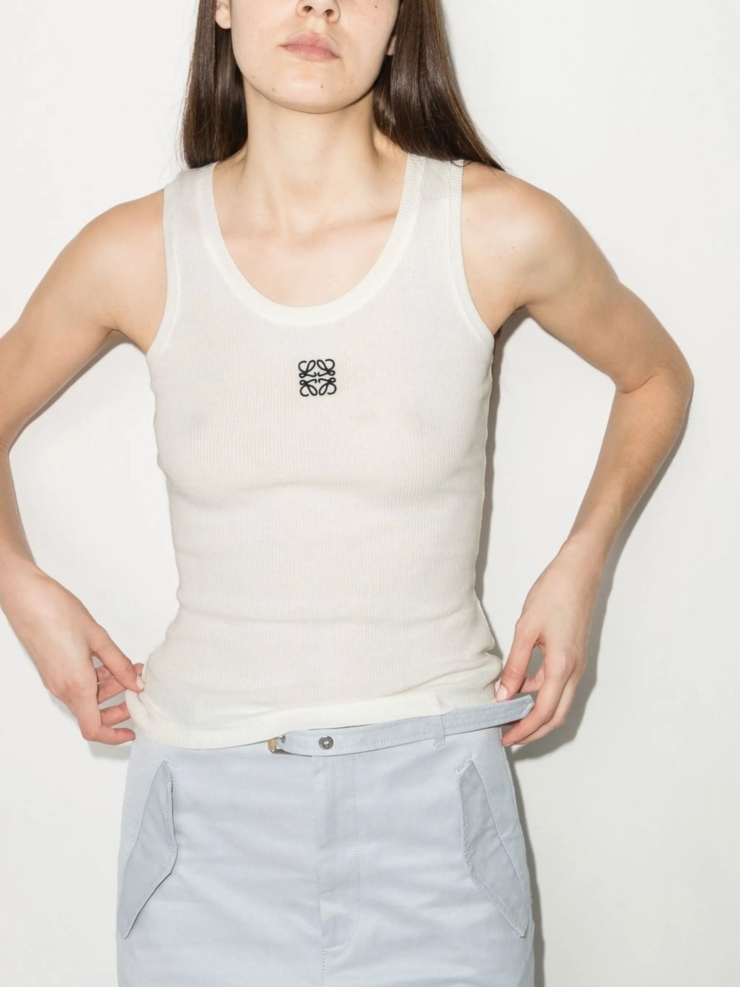Anagram-motif vest top