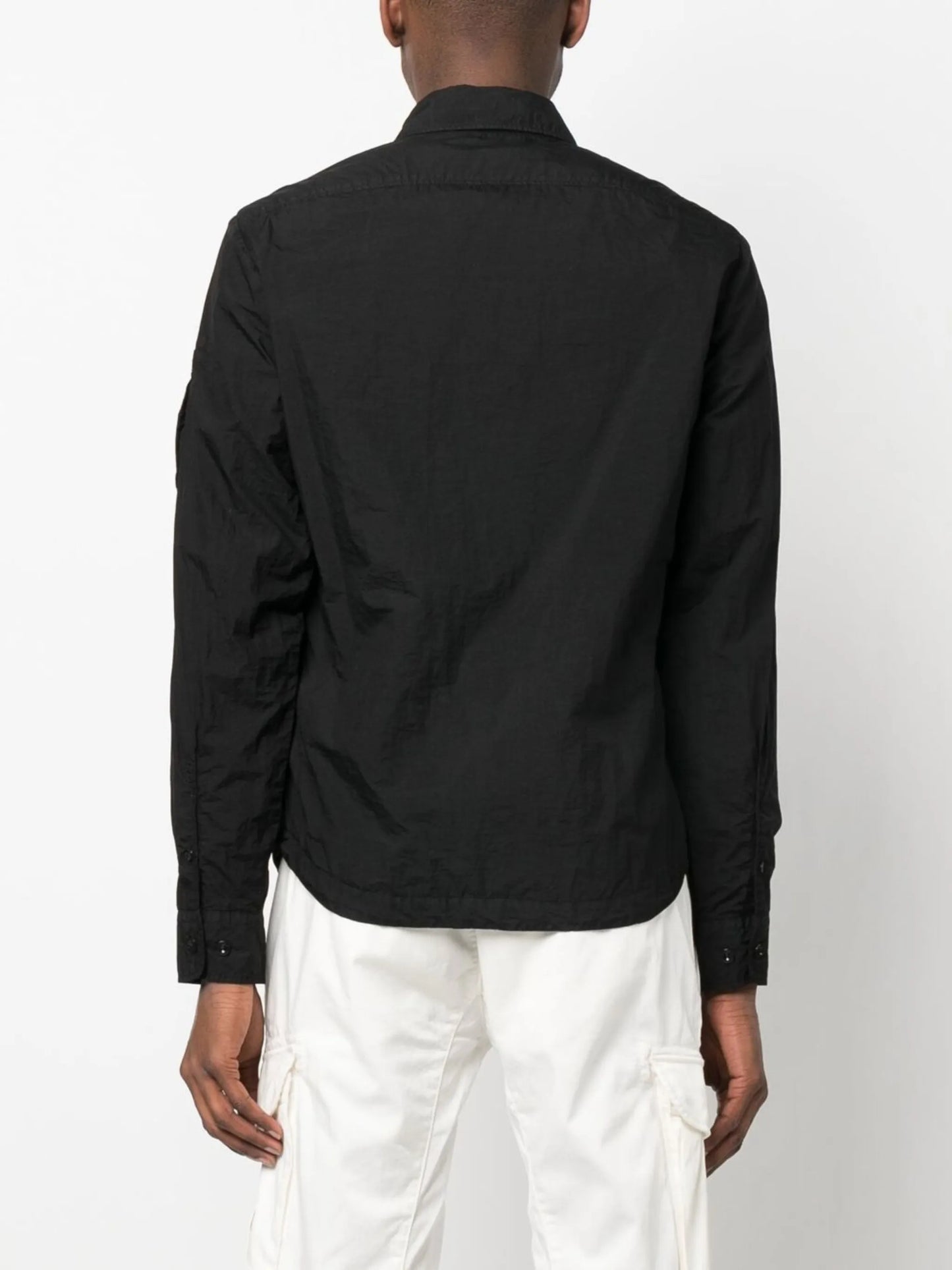 logo-plaque shirt jacket