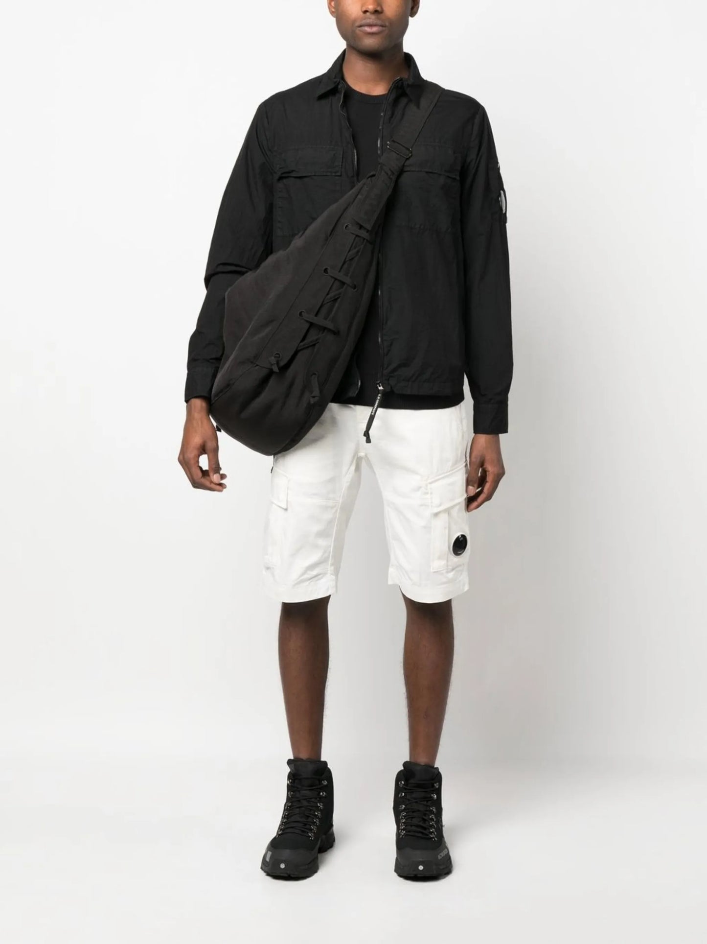 logo-plaque shirt jacket