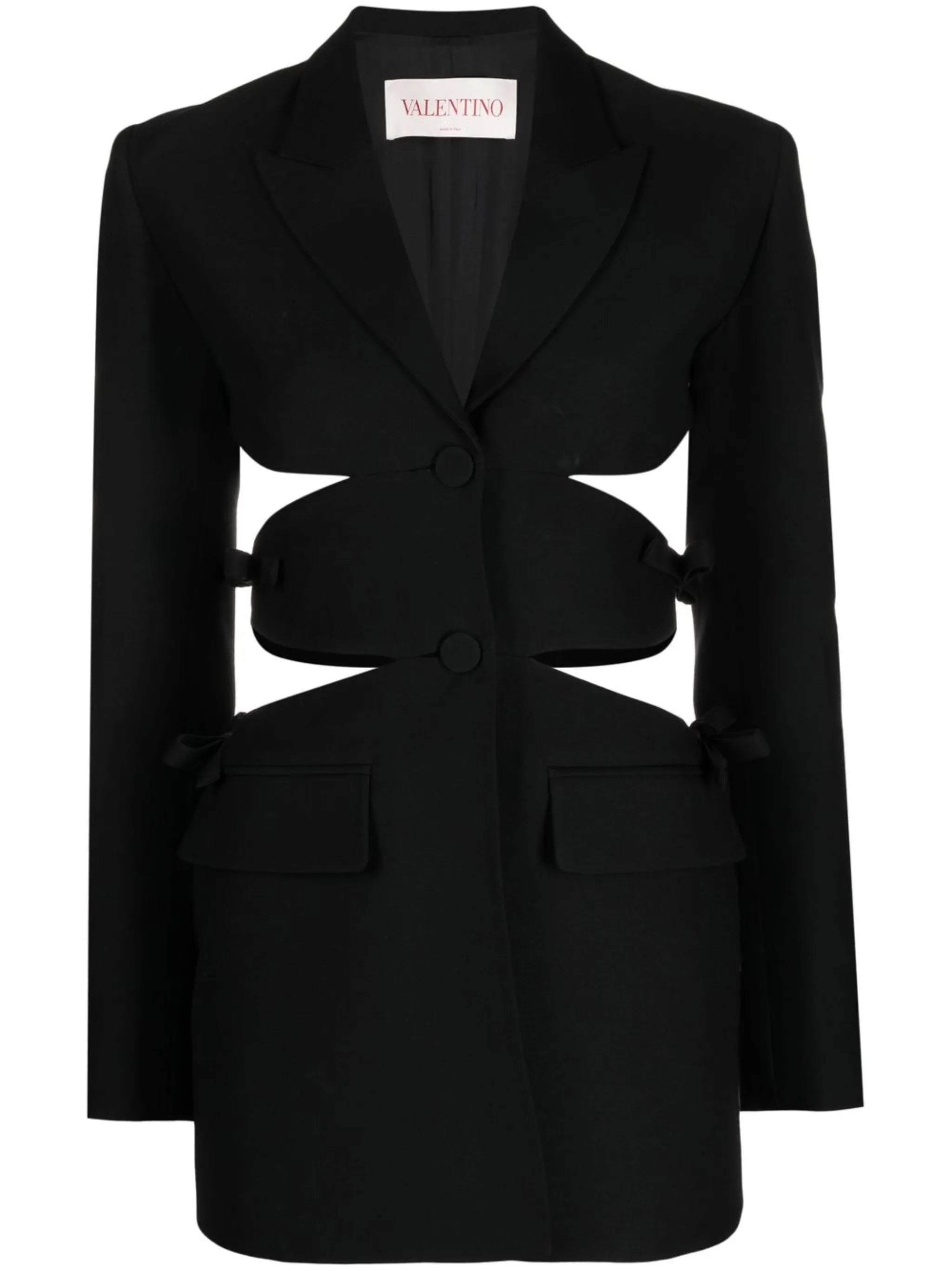 cut-out single-breasted blazer
