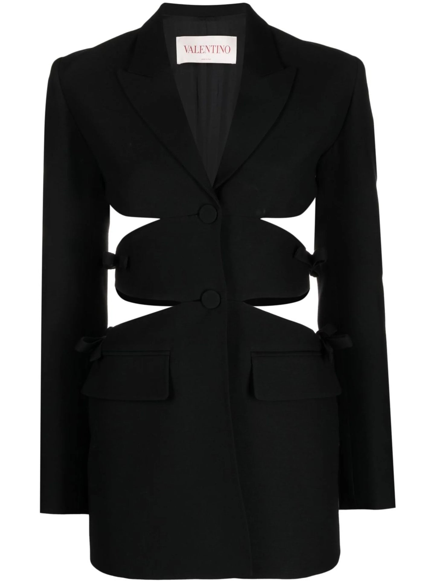 cut-out single-breasted blazer
