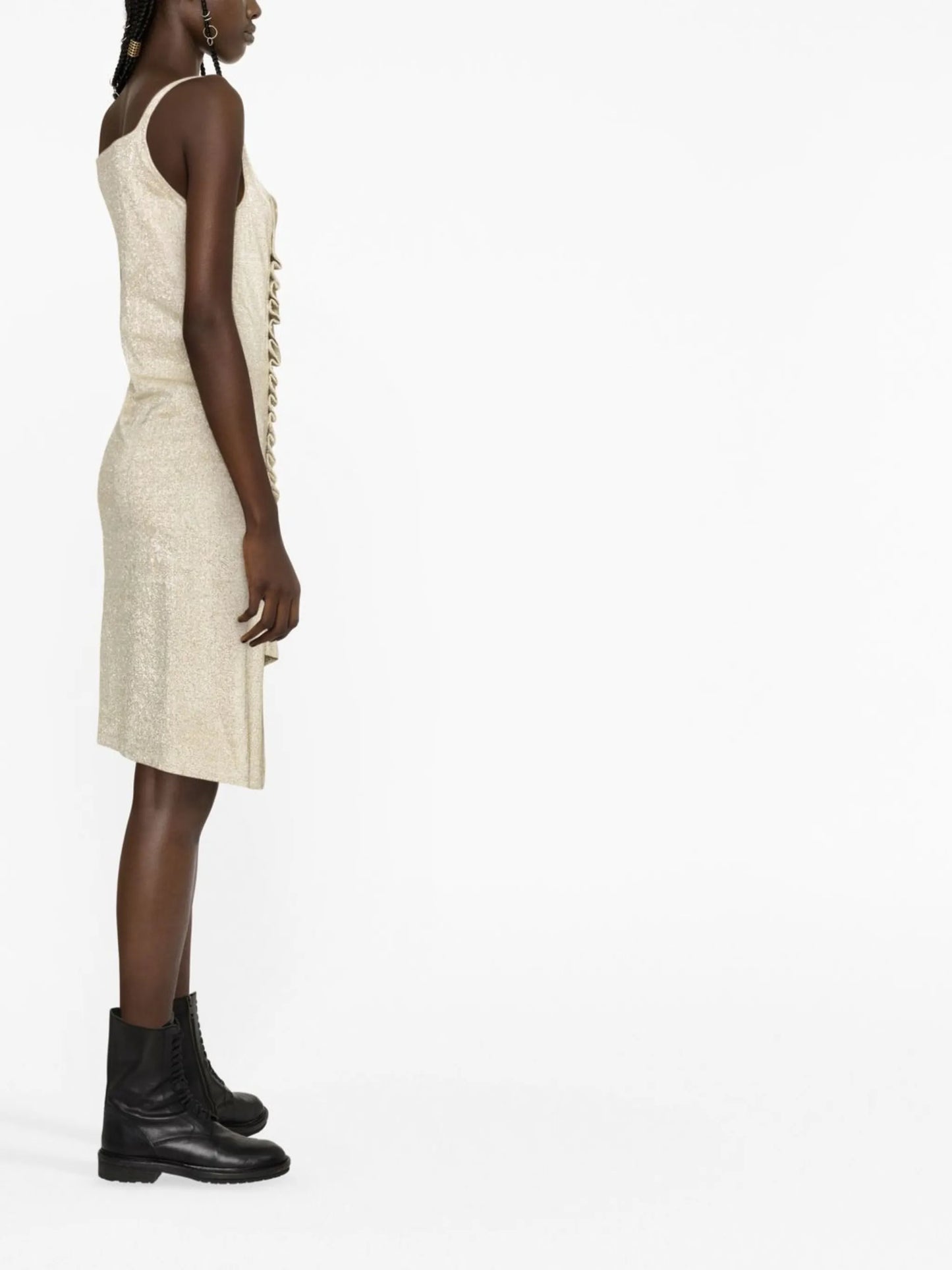 ruched sleeveless mini dress