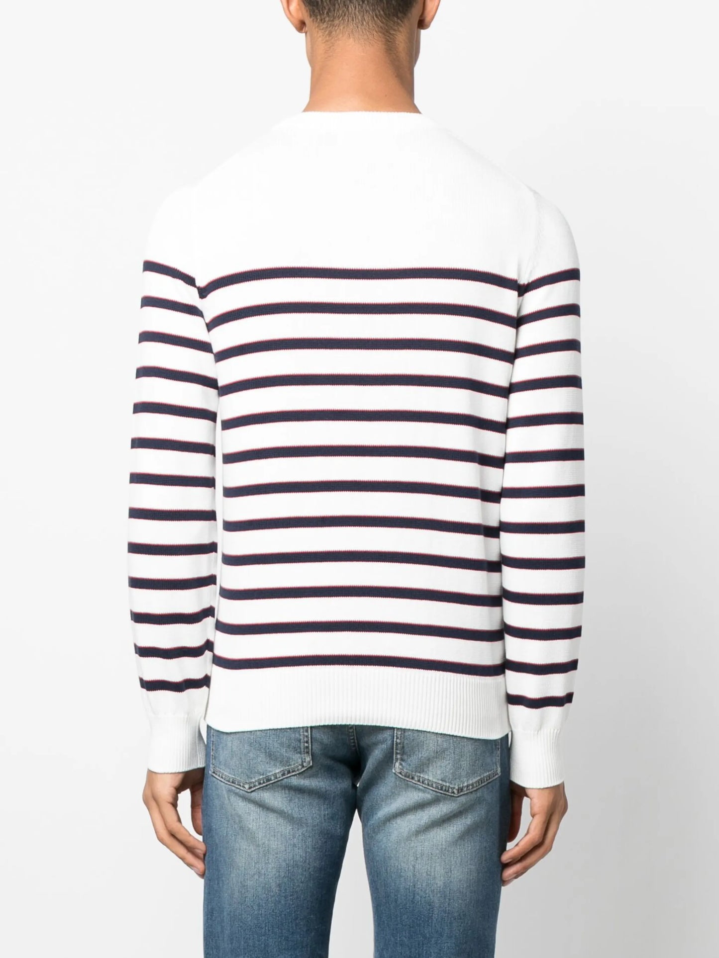 horizontal-stripe long-sleeve jumper