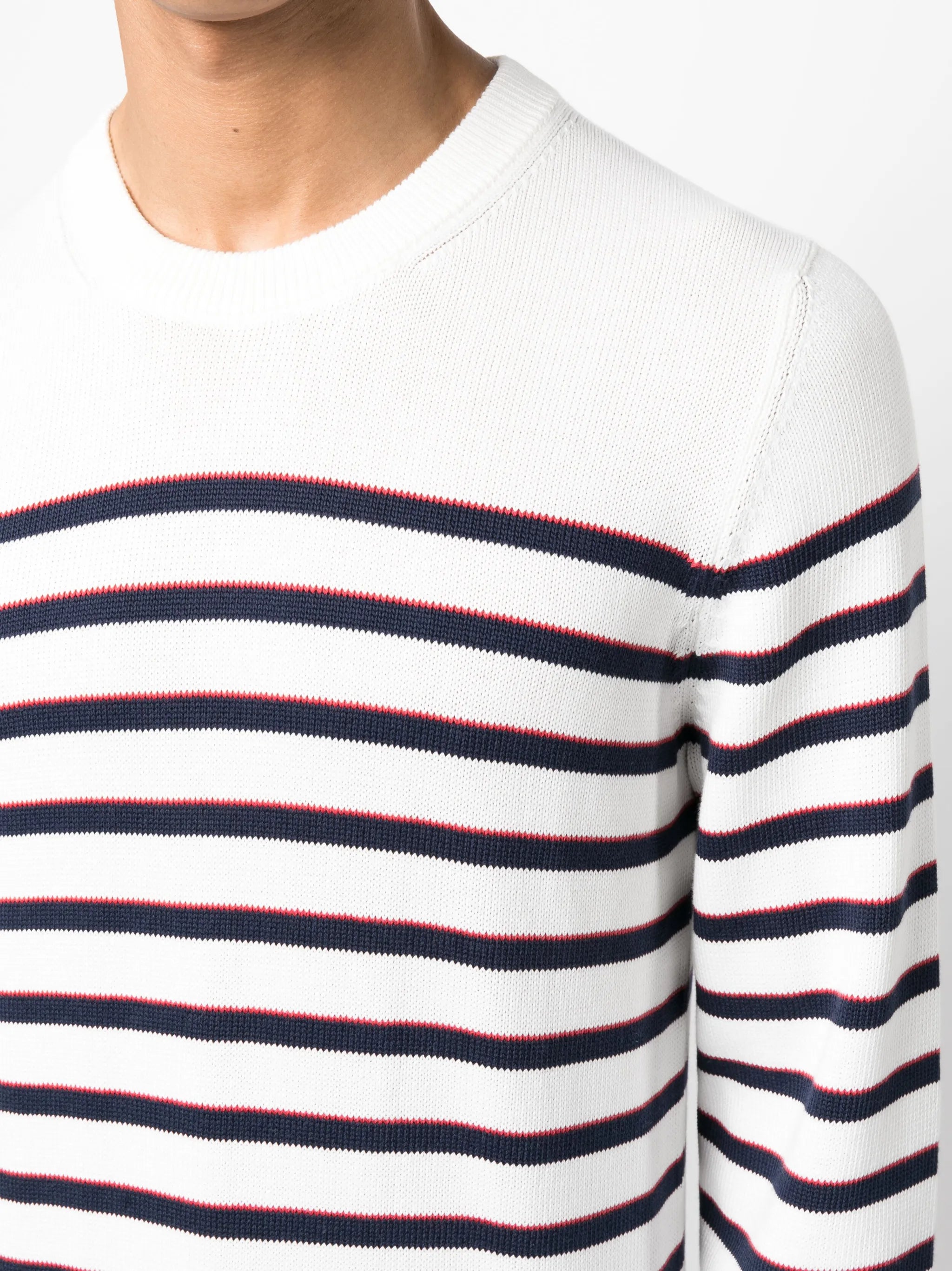horizontal-stripe long-sleeve jumper