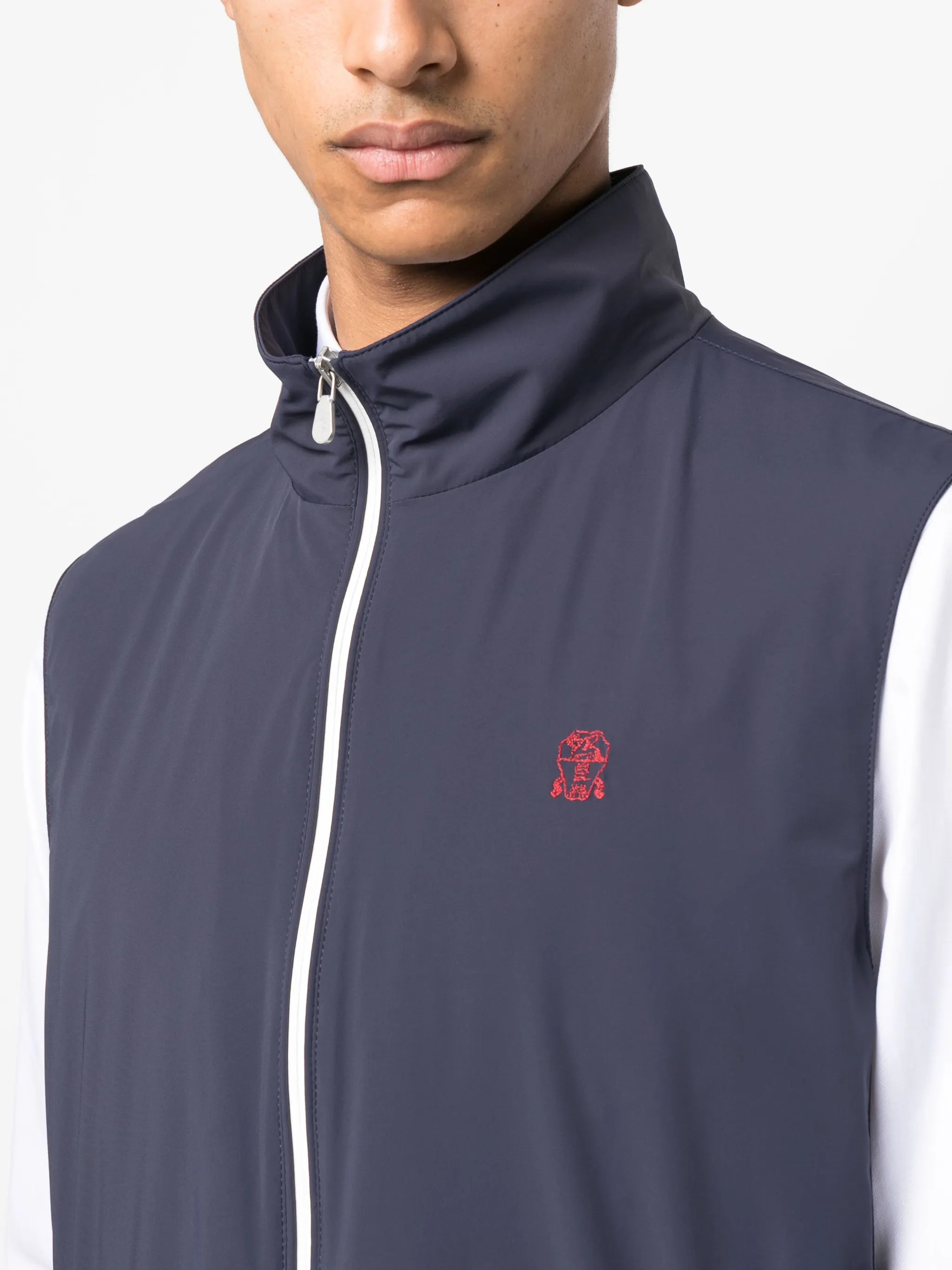water-resistant zip-up vest