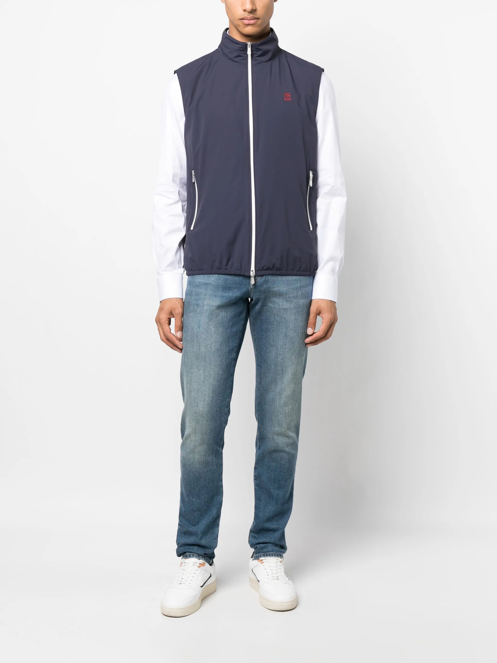 water-resistant zip-up vest