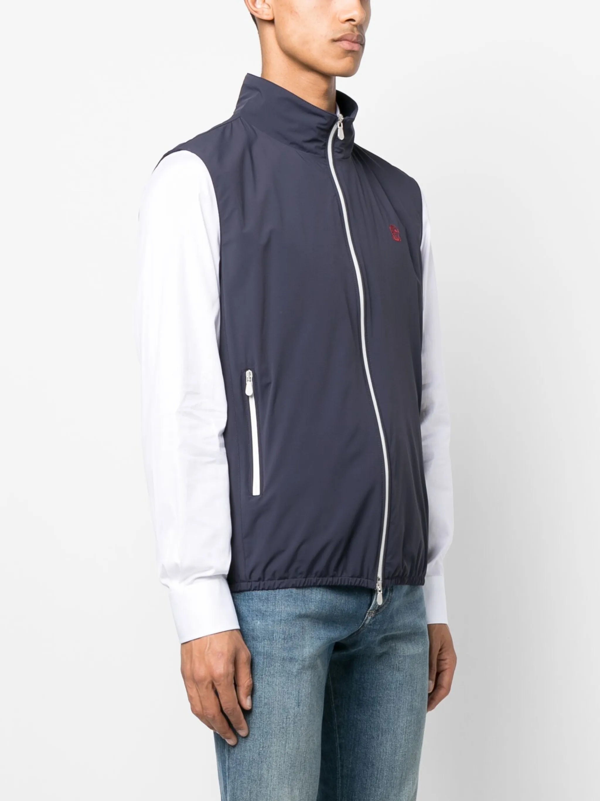 water-resistant zip-up vest