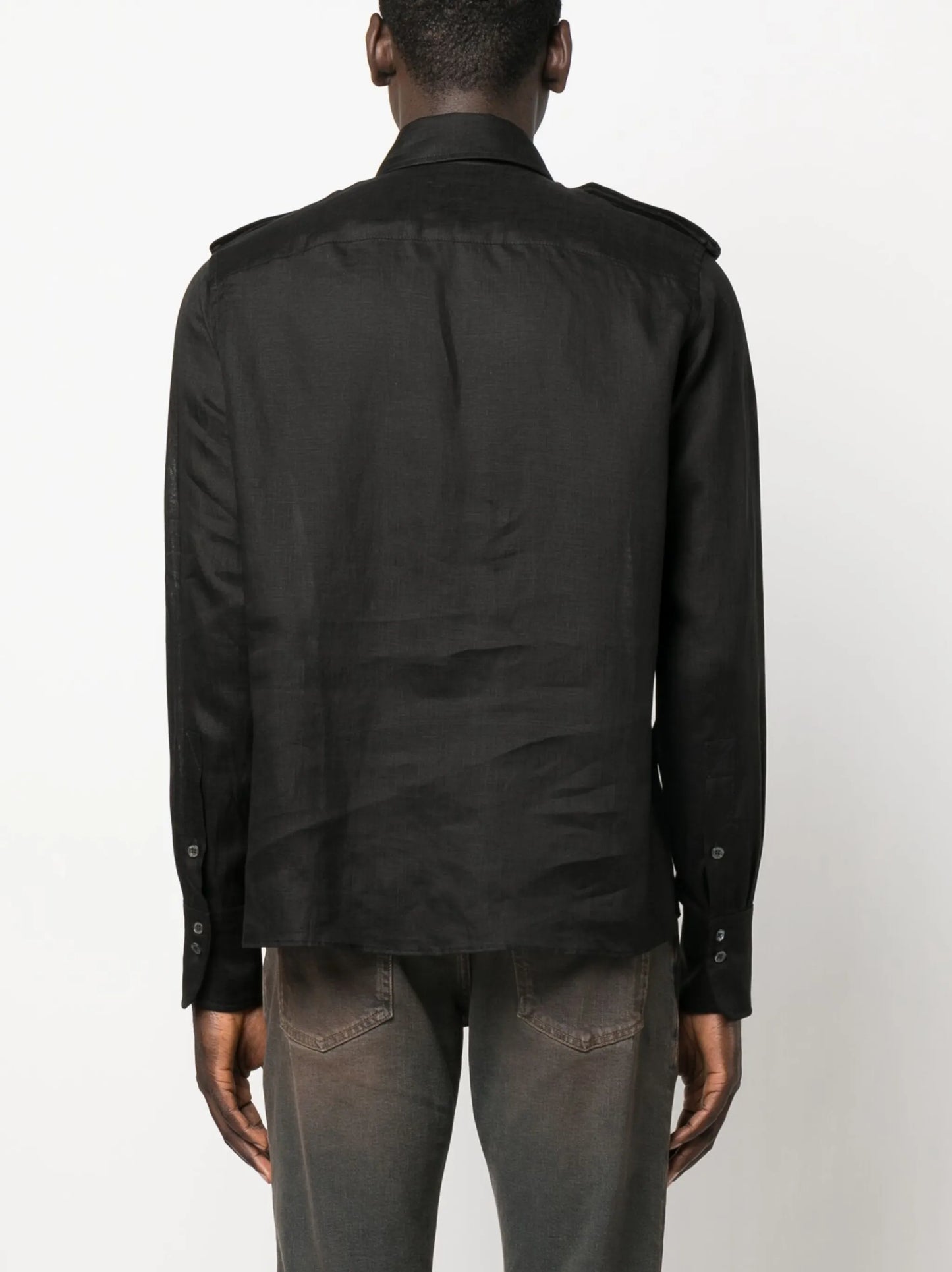 button-up linen shirt