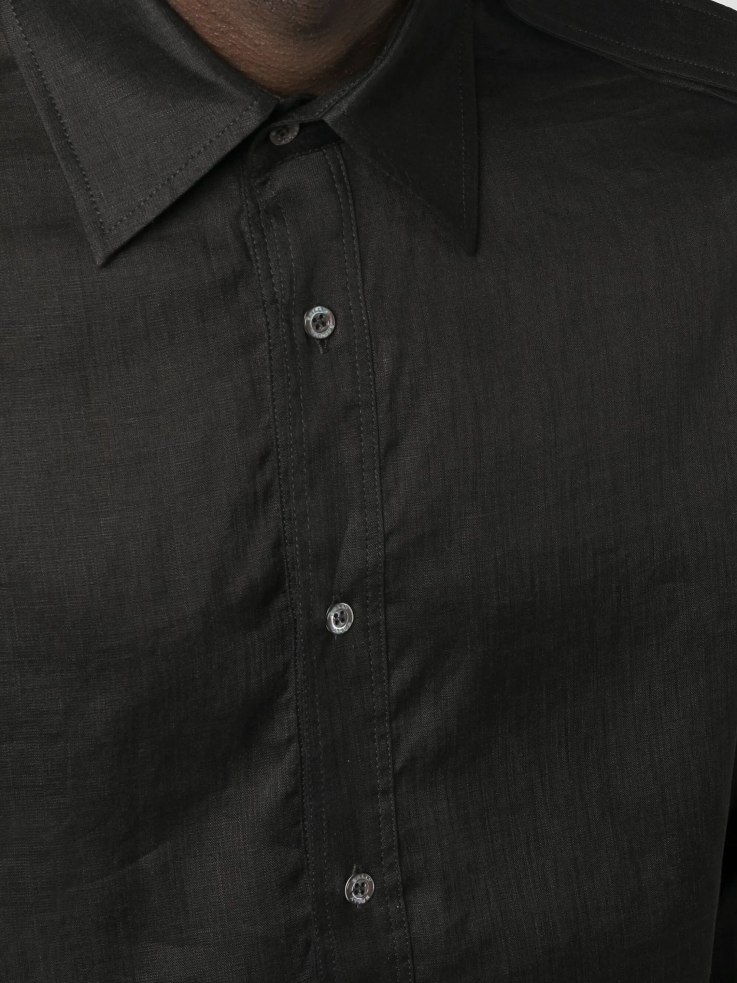 button-up linen shirt