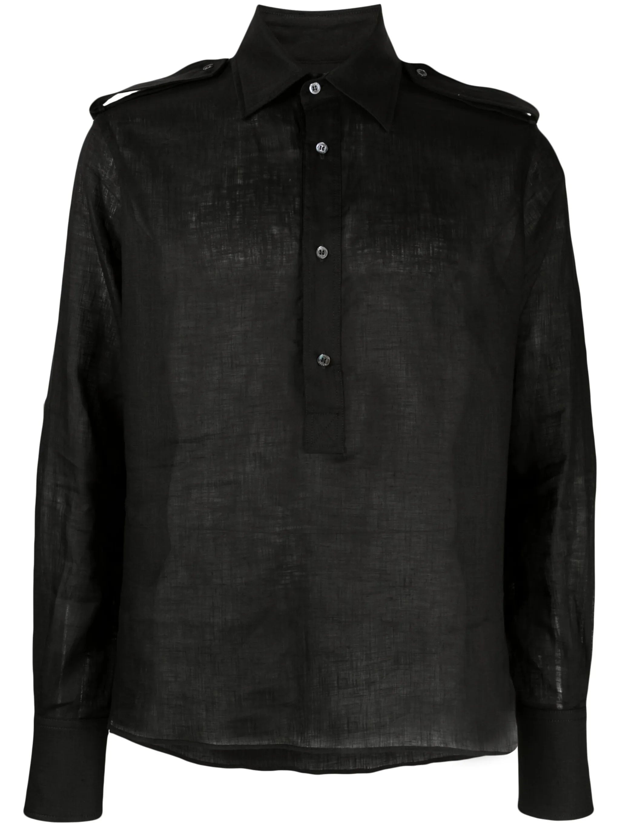 button-up linen shirt