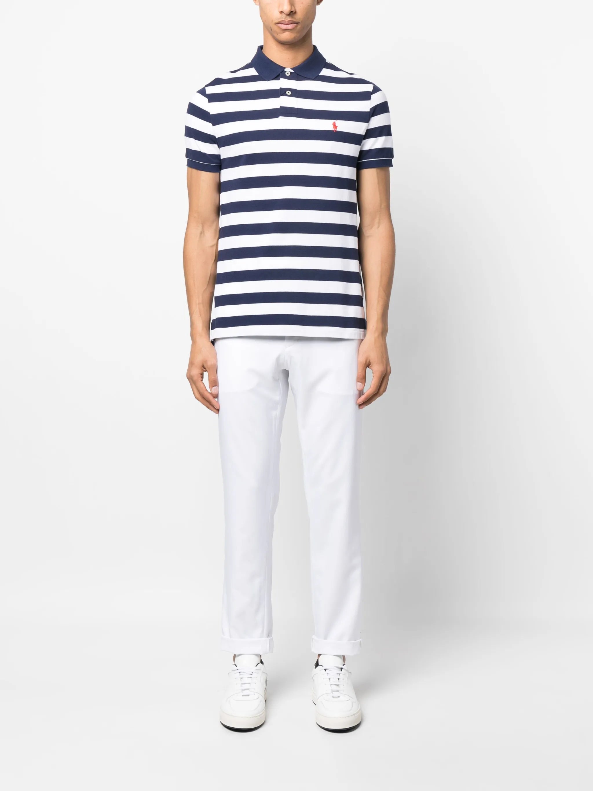 slim-fit tailored trousers