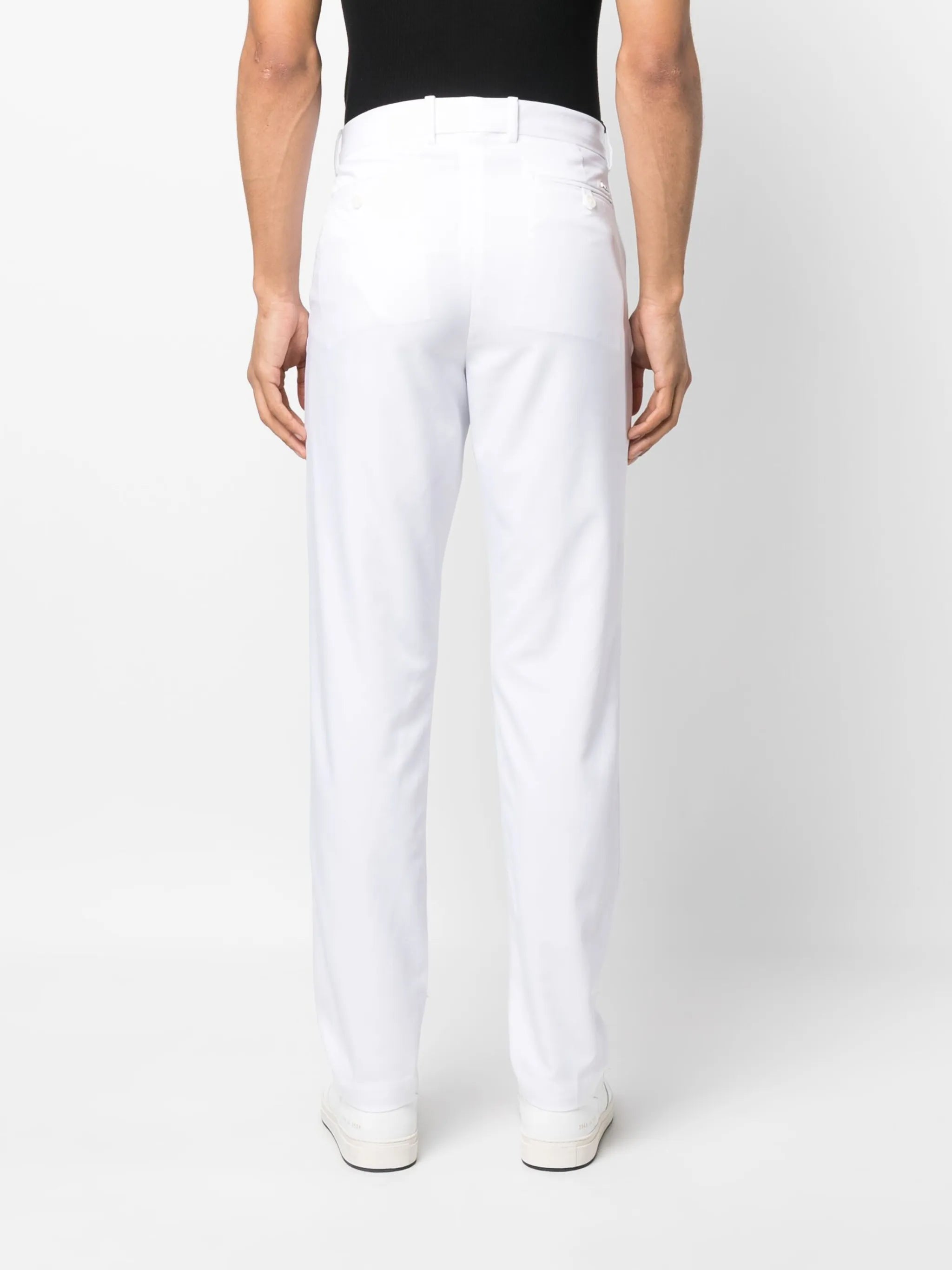 slim-fit tailored trousers