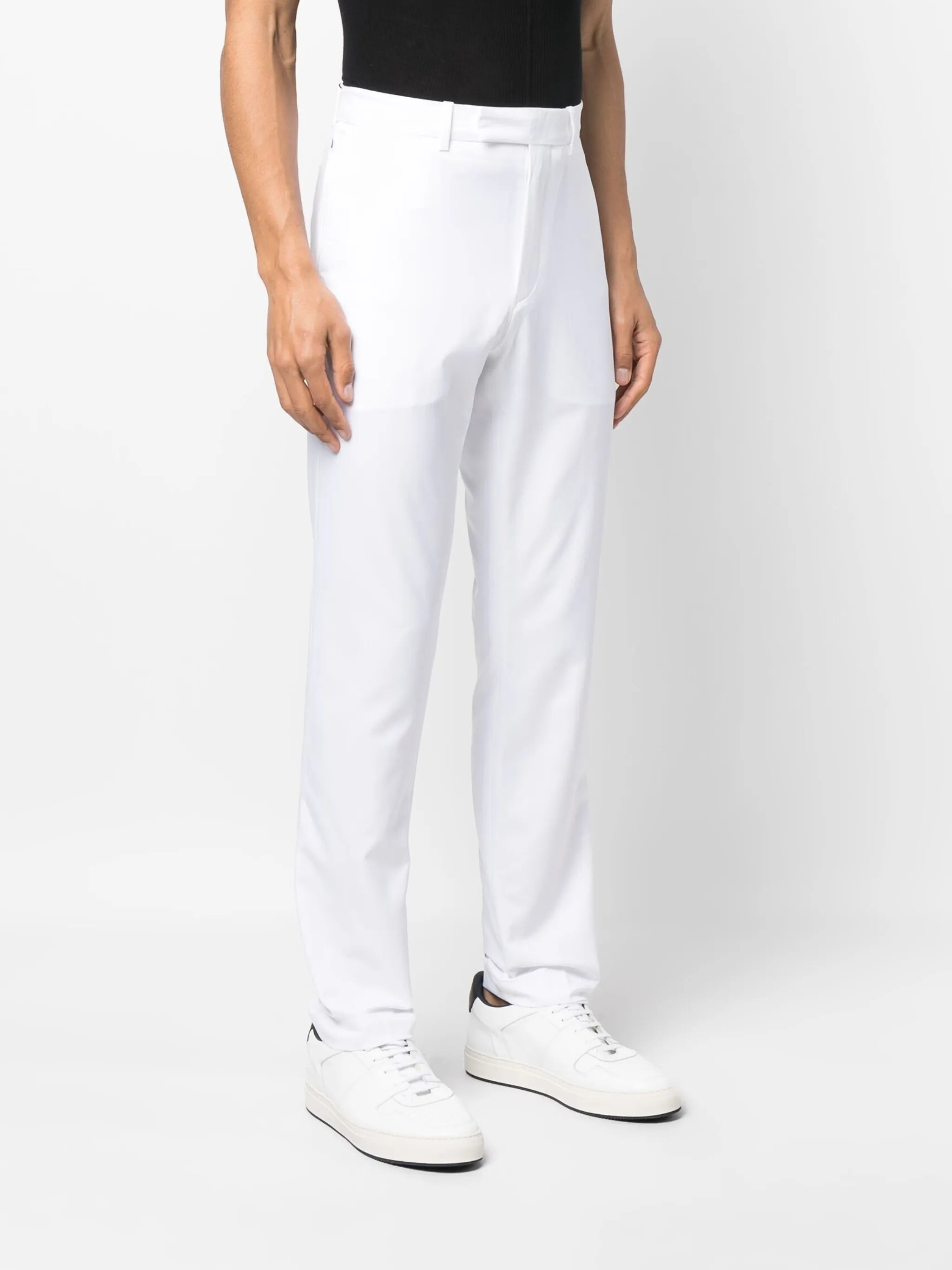 slim-fit tailored trousers