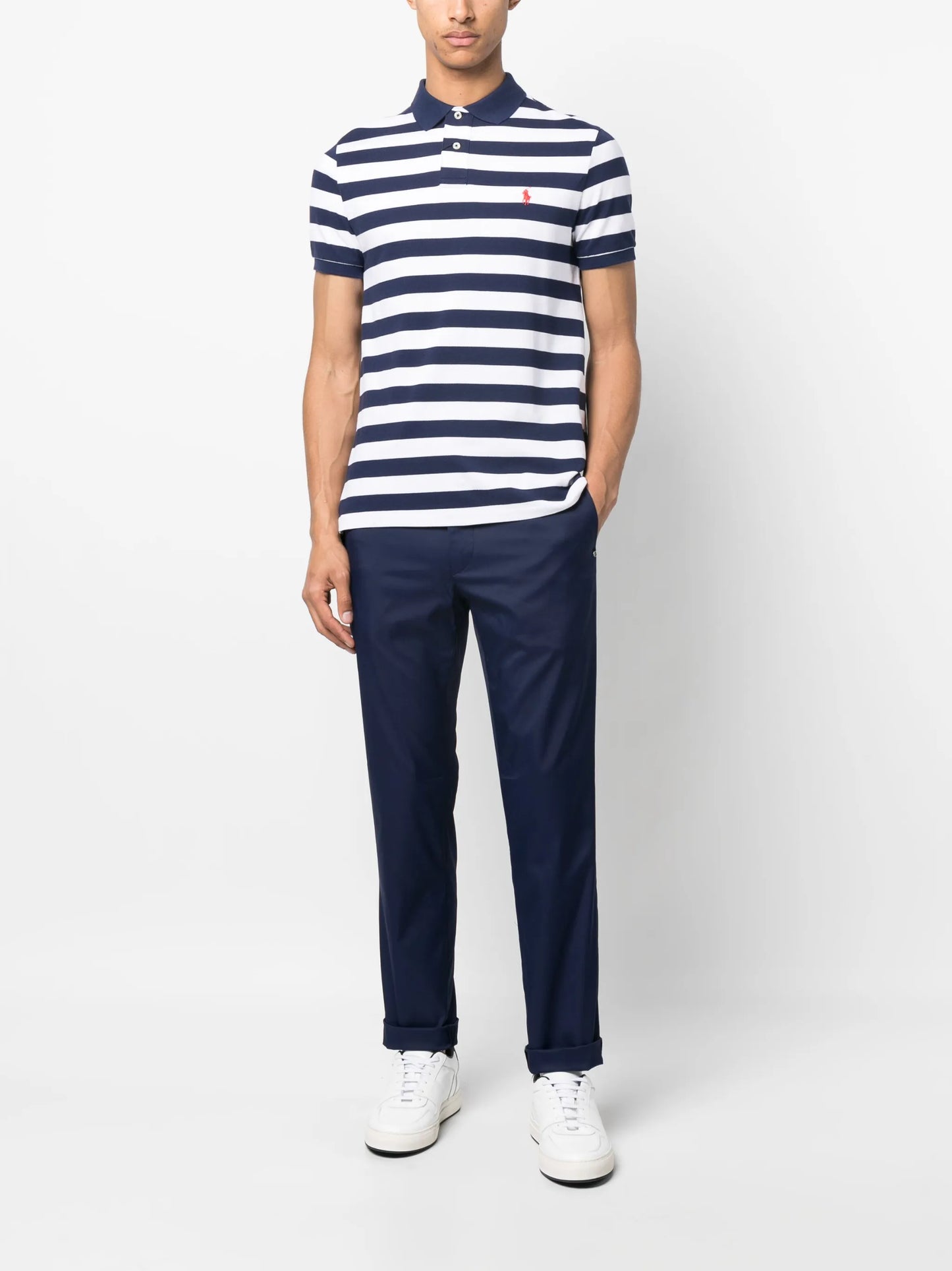 straight-leg tailored trousers